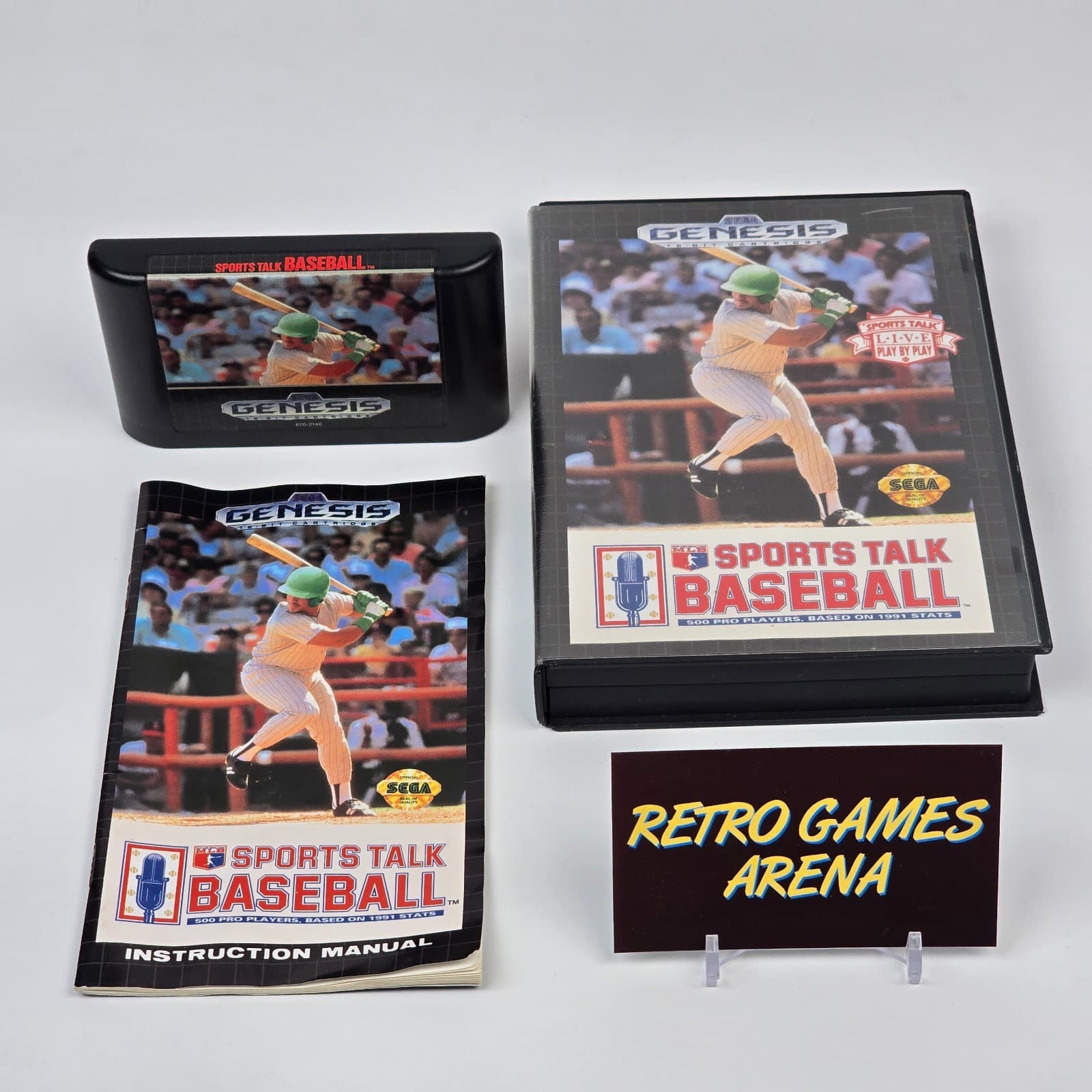 MLB Sports Talk Baseball (Sega Genesis) CIB COMPLETE
