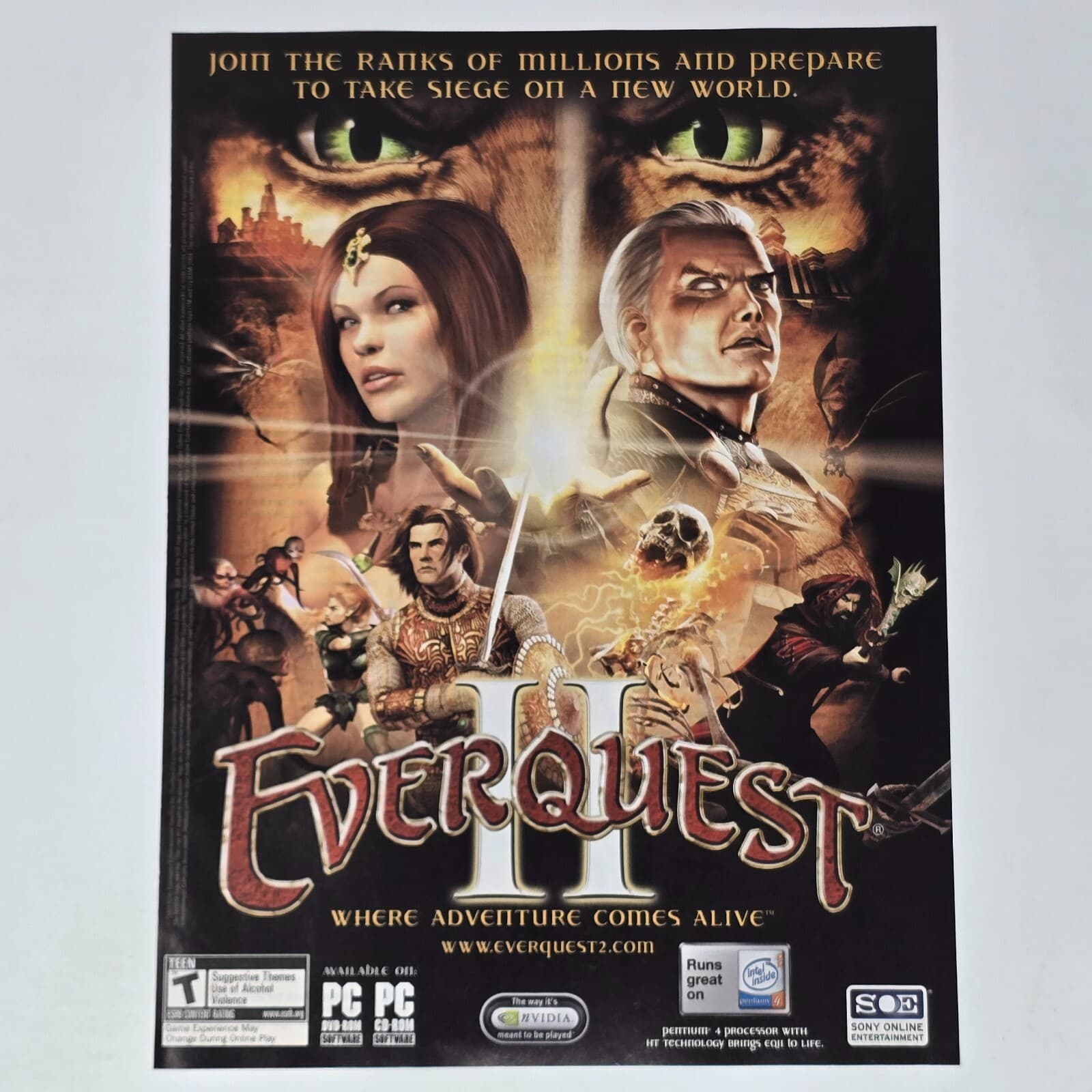 Everquest II 2 PC Join the Ranks Print Ad/Poster Art