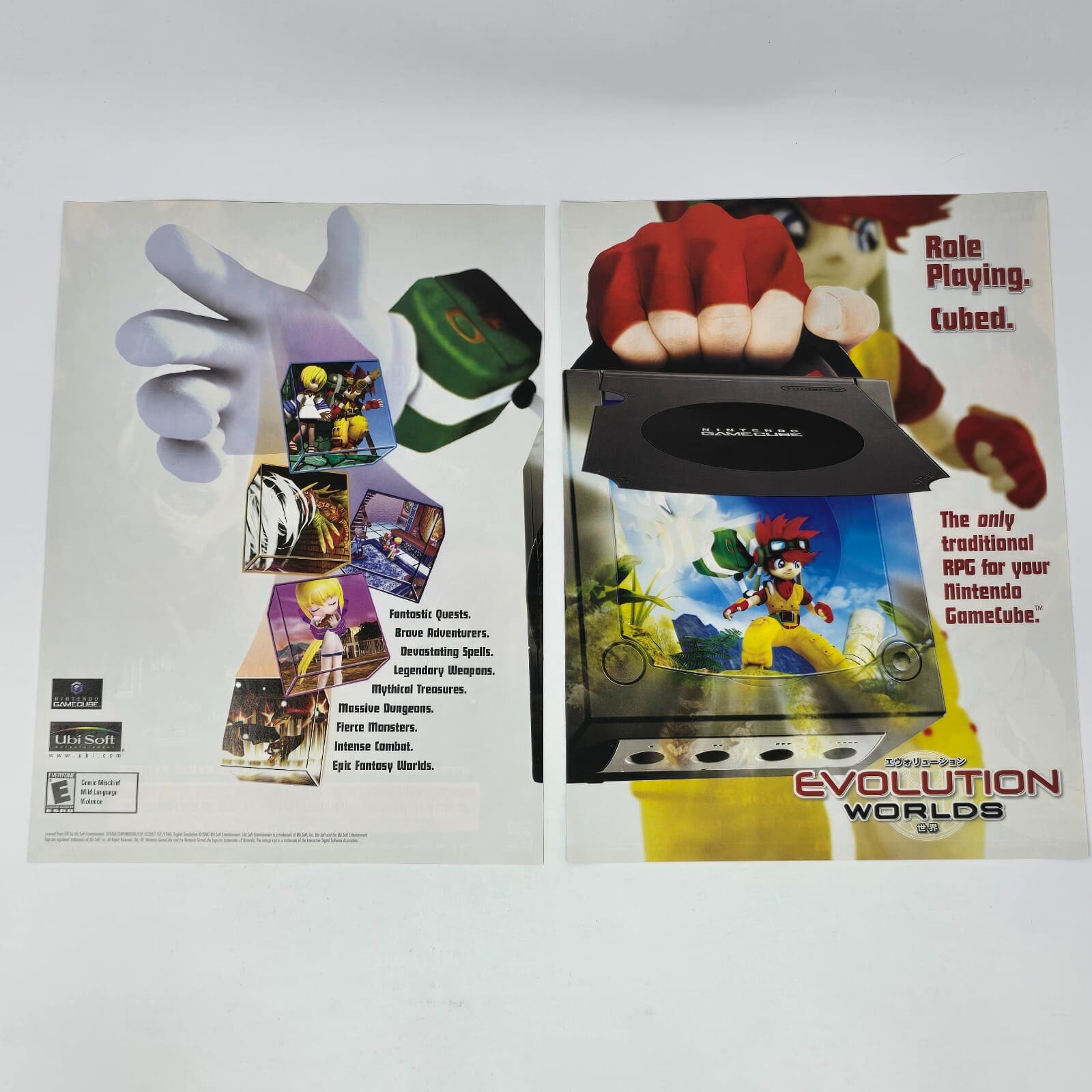 Evolution Worlds Nintendo GameCube Cubed Print Ad/Poster Art