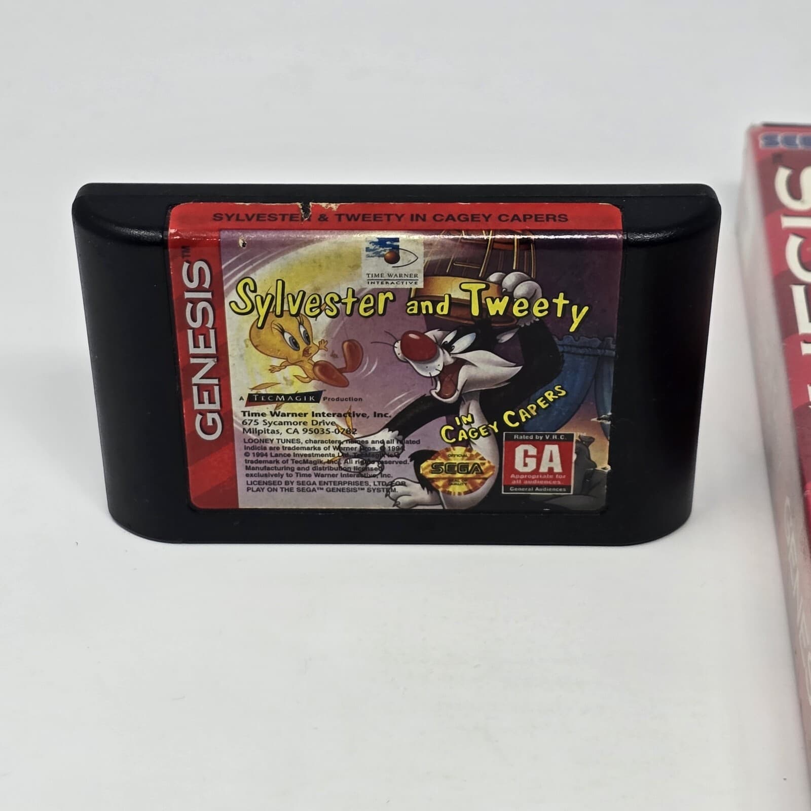 Sylvester and Tweety in Cagey Capers (Sega Genesis) Case & Cartridge (Label Dmg) - Thumbnail 2