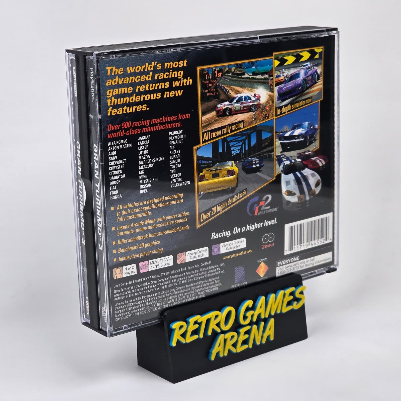 💿REFURBISHED Gran Turismo 2 (PlayStation 1 PS1) Black Label CIB COMPLETE💿 - Thumbnail 6