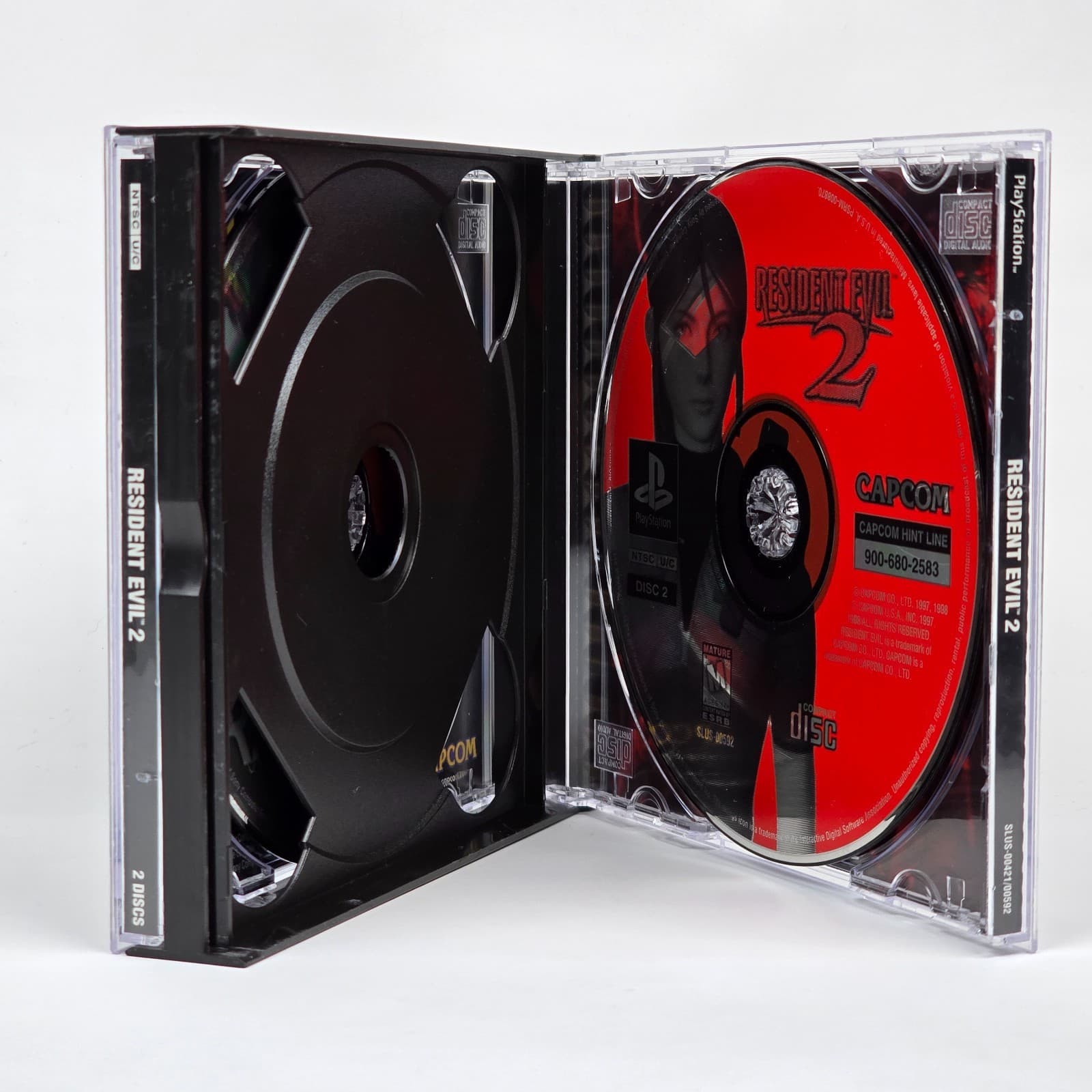 Resident Evil 2 (PlayStation 1 PS1) Black Label Case & Discs - Thumbnail 3