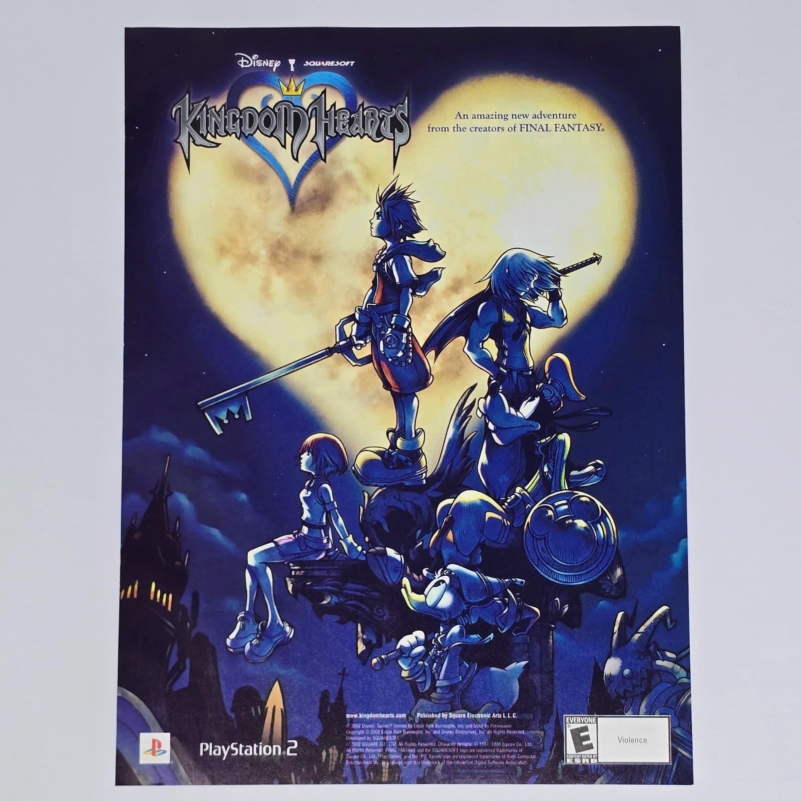 Kingdom Hearts PlayStation 2 PS2 Authentic Magazine Ad