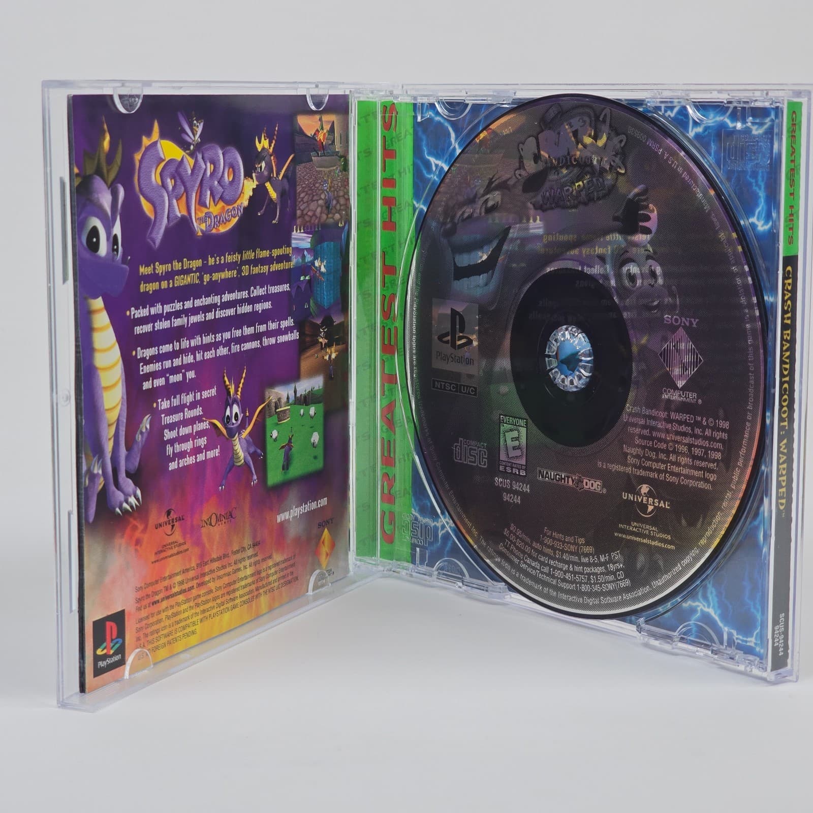 Crash Bandicoot: Warped (PlayStation 1 PS1) Greatest Hits CIB COMPLETE - Thumbnail 2