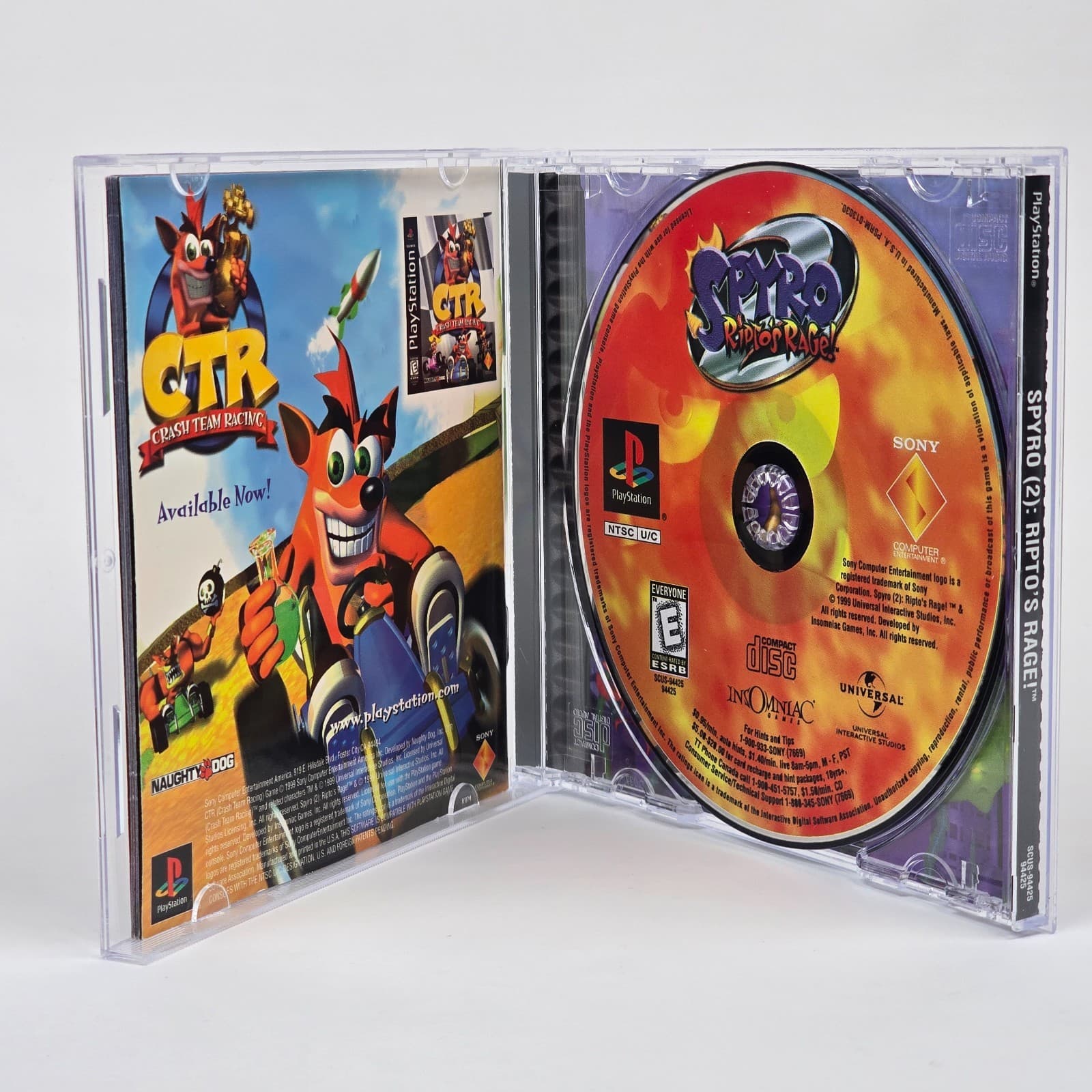 Spyro 2: Ripto's Rage! Gold Cover (PlayStation 1 PS1) Black Label CIB COMPLETE - Thumbnail 2