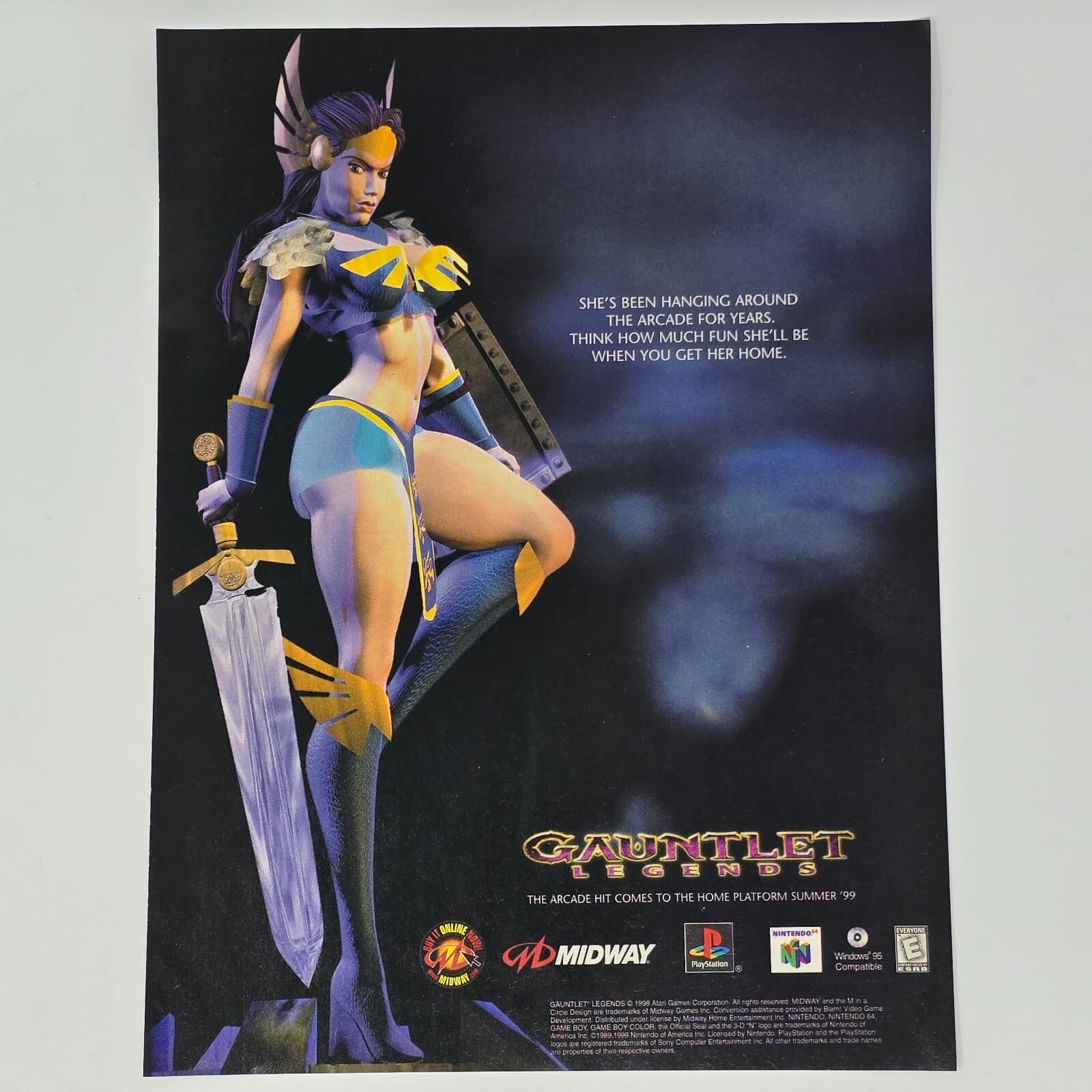 Gauntlet Legends Sony PS1 Nintendo 64 N64 PC Hanging Print Ad/Poster Promo Art