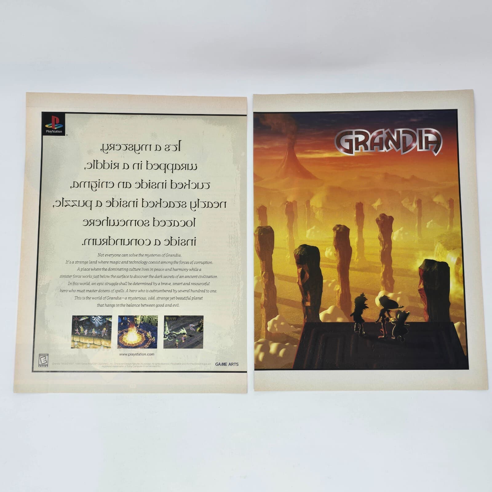 Grandia Sony PlayStation 1 PS1 Mystery Print Ad/Poster Promo Art