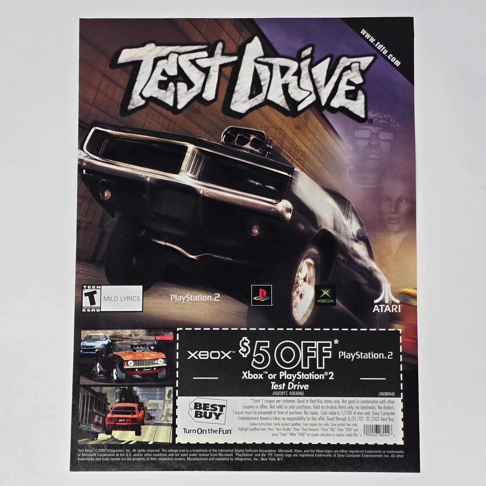 Test Drive PlayStation 2 PS2 Xbox Atari Best Buy Print Ad/Poster Promo Art