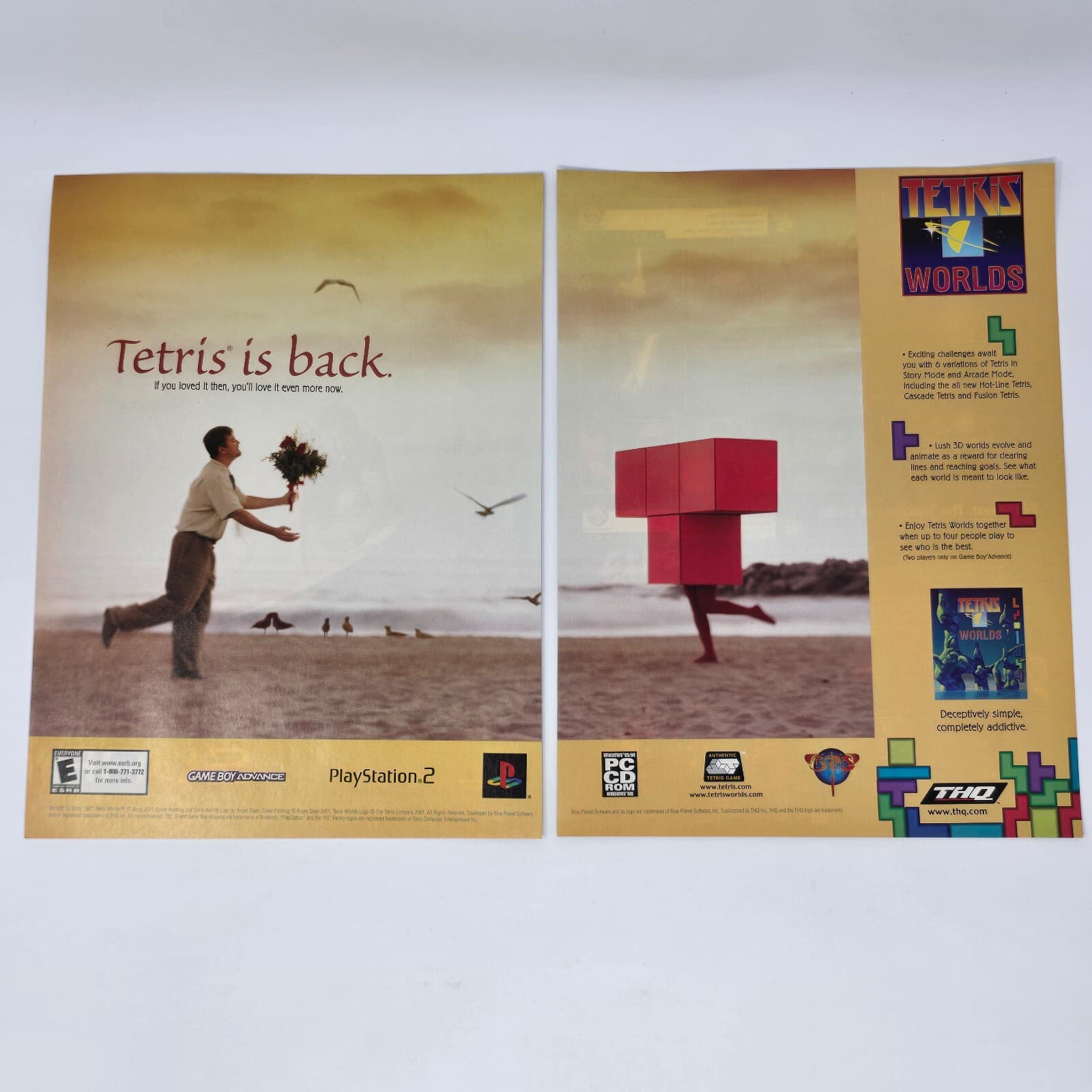 Tetris Worlds PlayStation 2 PS2 GameBoy Advance PC Print Ad/Poster Promo Art