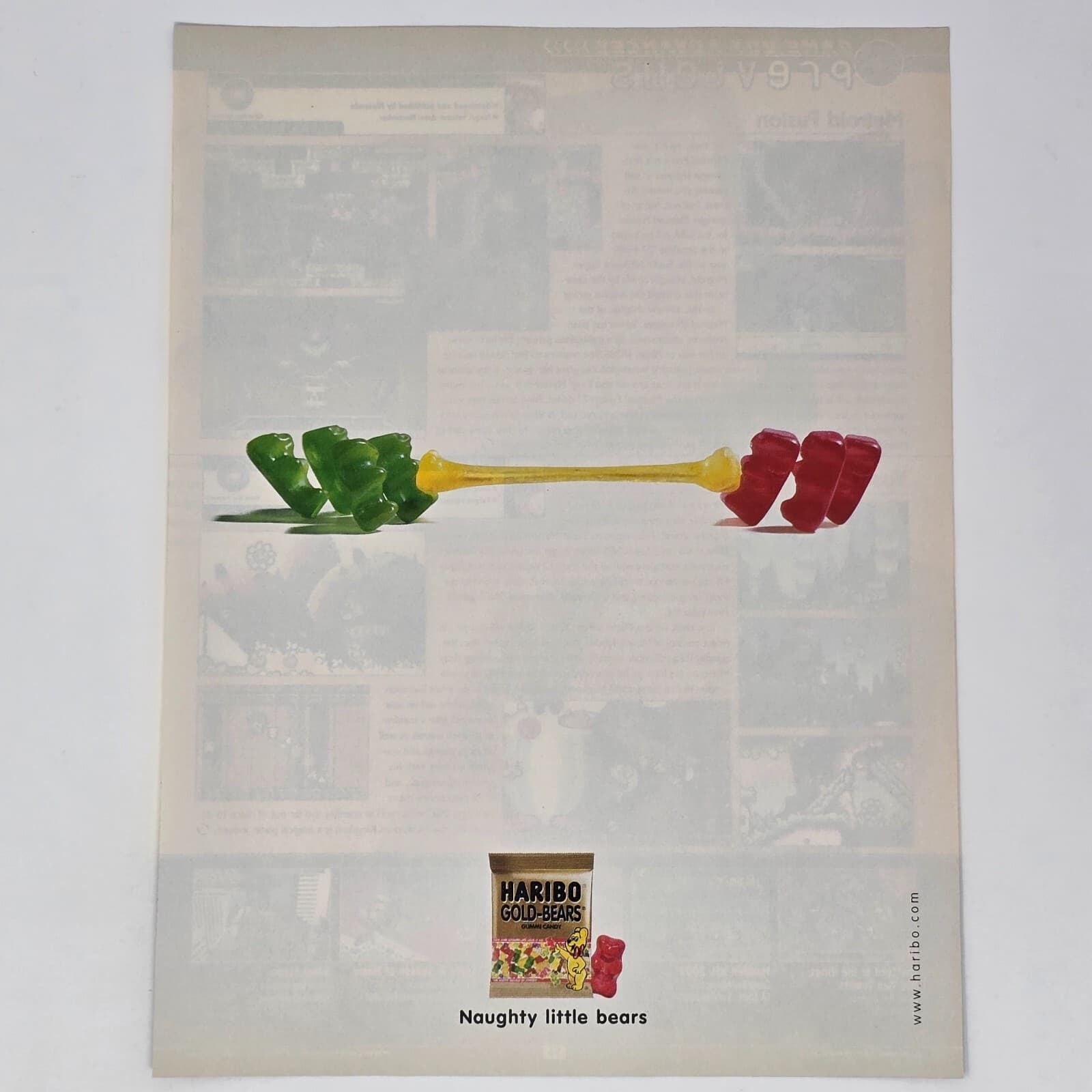 Haribo Gummi Bears Naughty Print Ad/Poster Promo Art