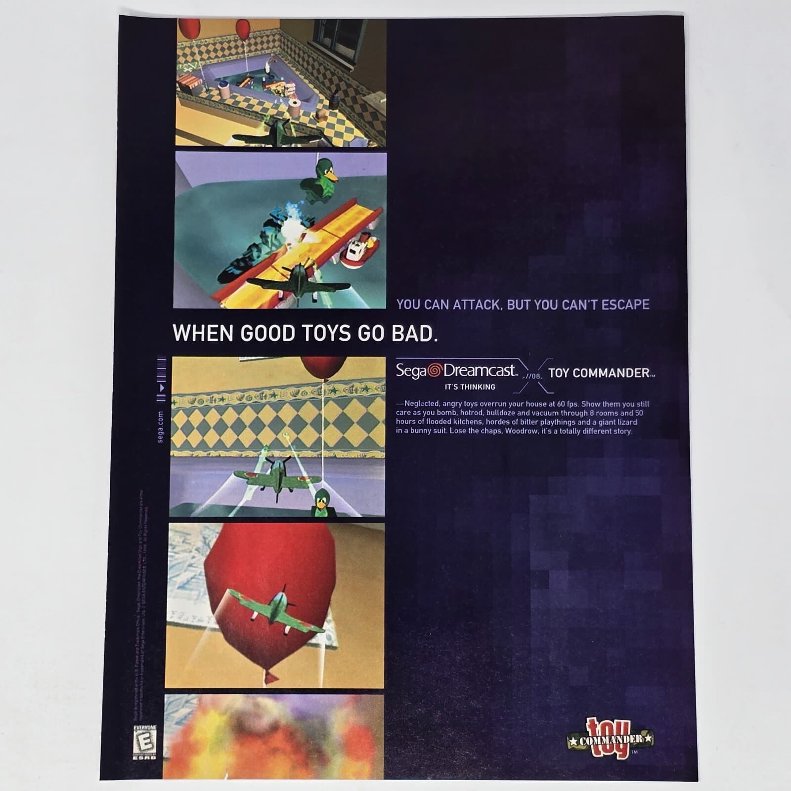 Toy Commander Sega Dreamcast Can't Escape Print Ad/Poster Promo Art