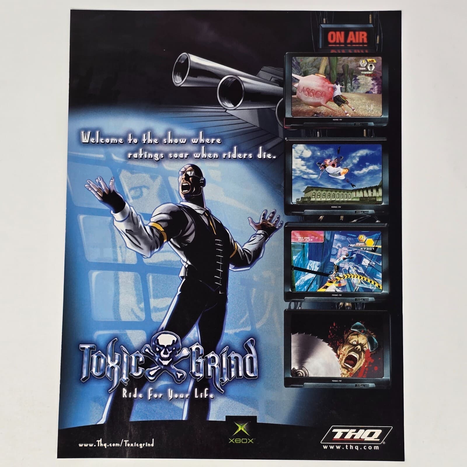 Toxic Grind Microsoft Xbox Ride For Your Life Print Ad/Poster Promo Art