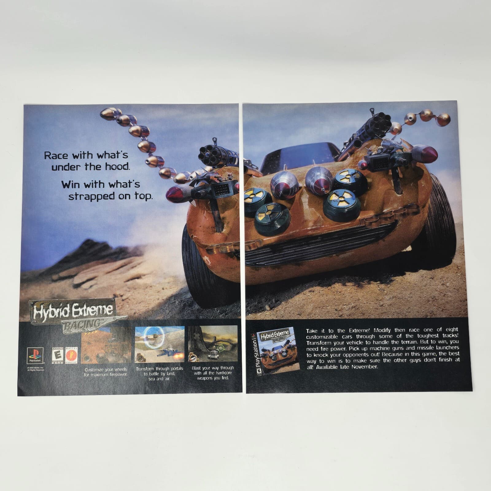 Hybrid Extreme Racing PlayStation 1 PS1 Under the Hood Print Ad/Poster Promo Art