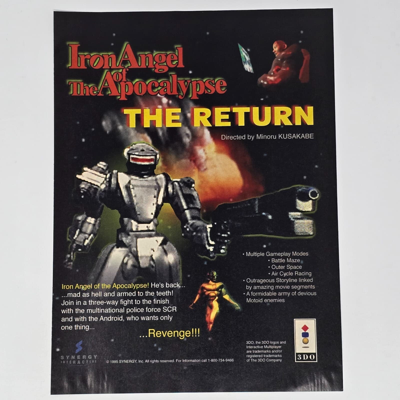 Iron Angel of the Apocalypse Panasonic 3DO Revenge Print Ad/Poster Promo Art