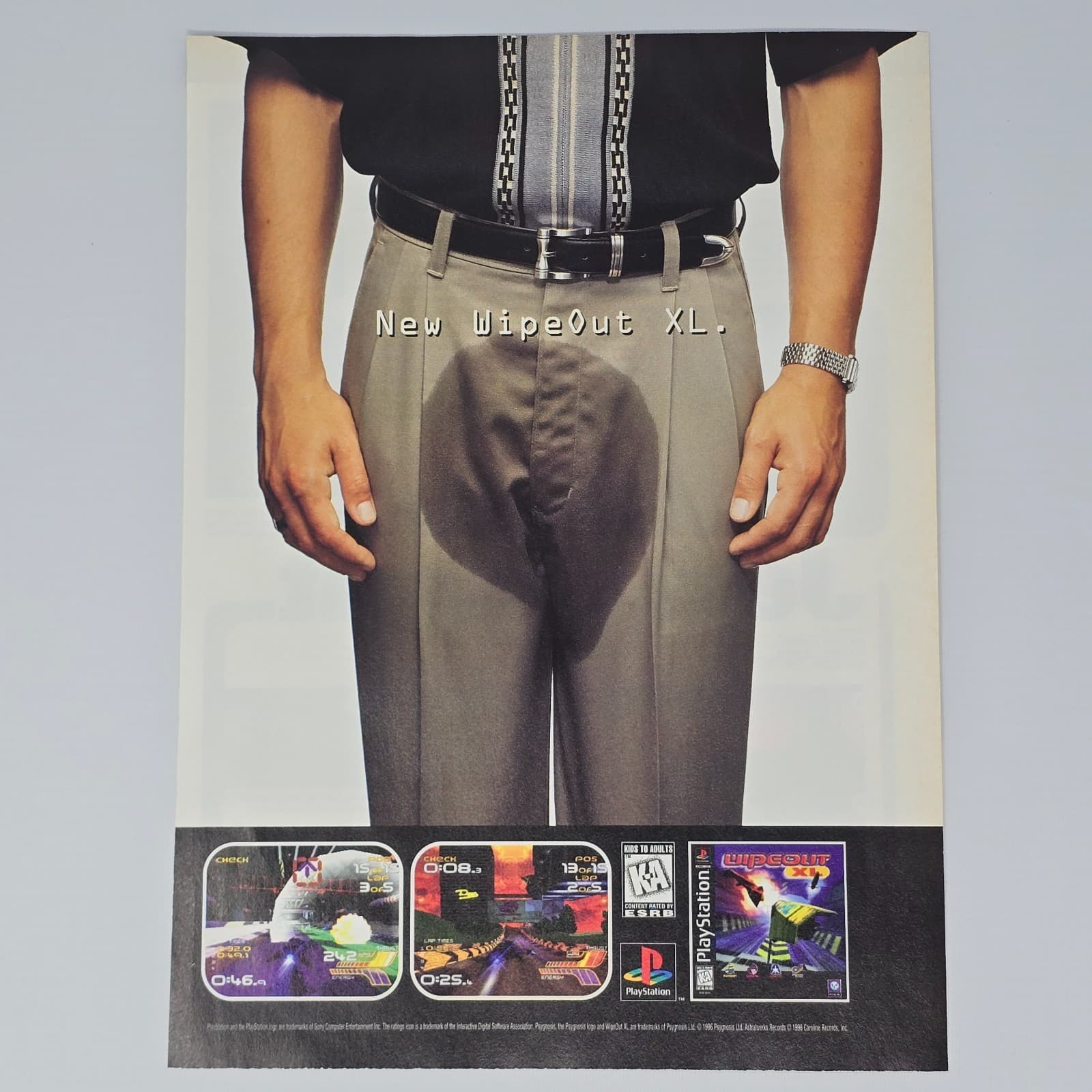 Wipeout XL PlayStation 1 PS1 New Print Ad/Poster
