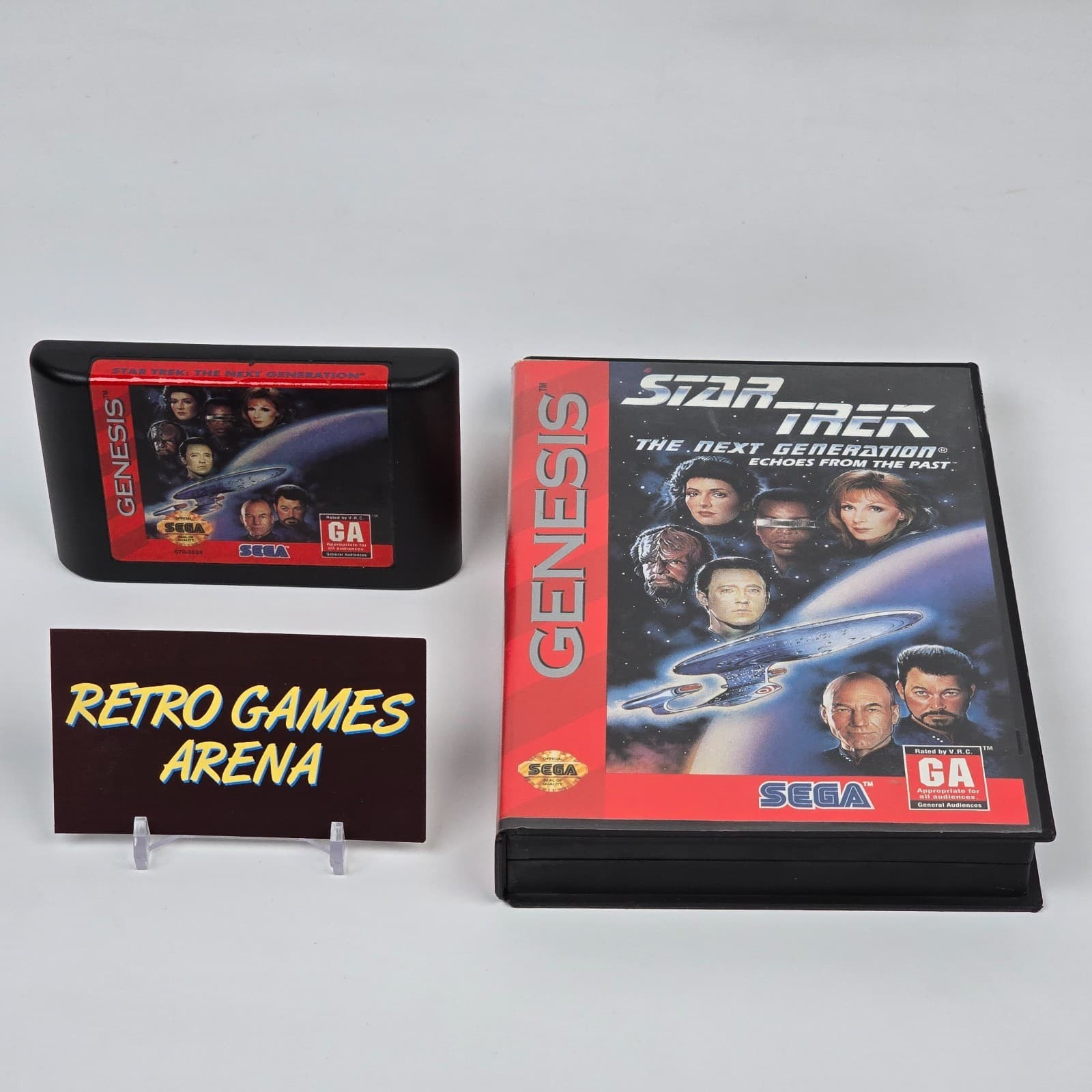 Star Trek: The Next Generation - Echoes from the Past (Sega Genesis) Case & Cart