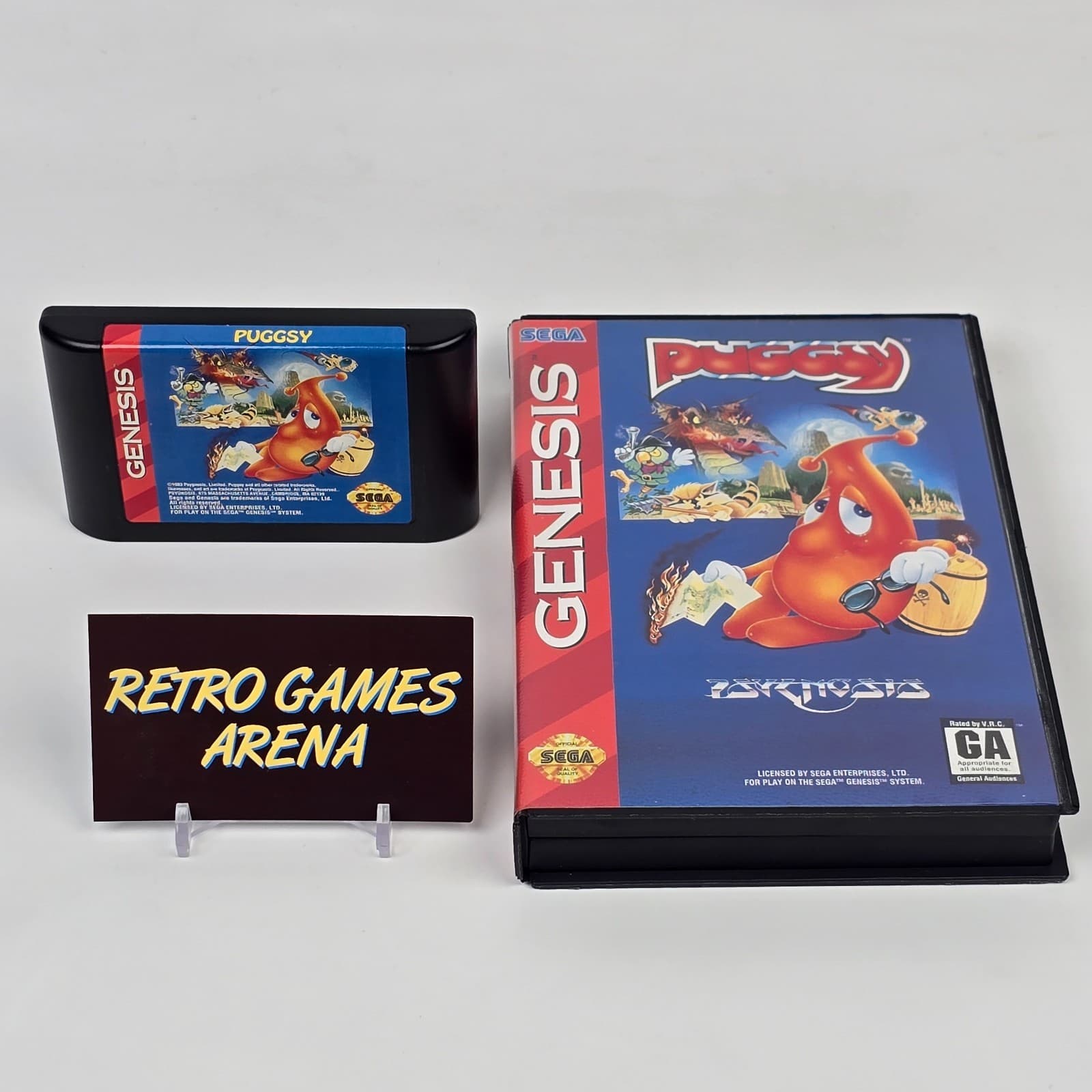 Puggsy (Sega Genesis) Case & Cartridge