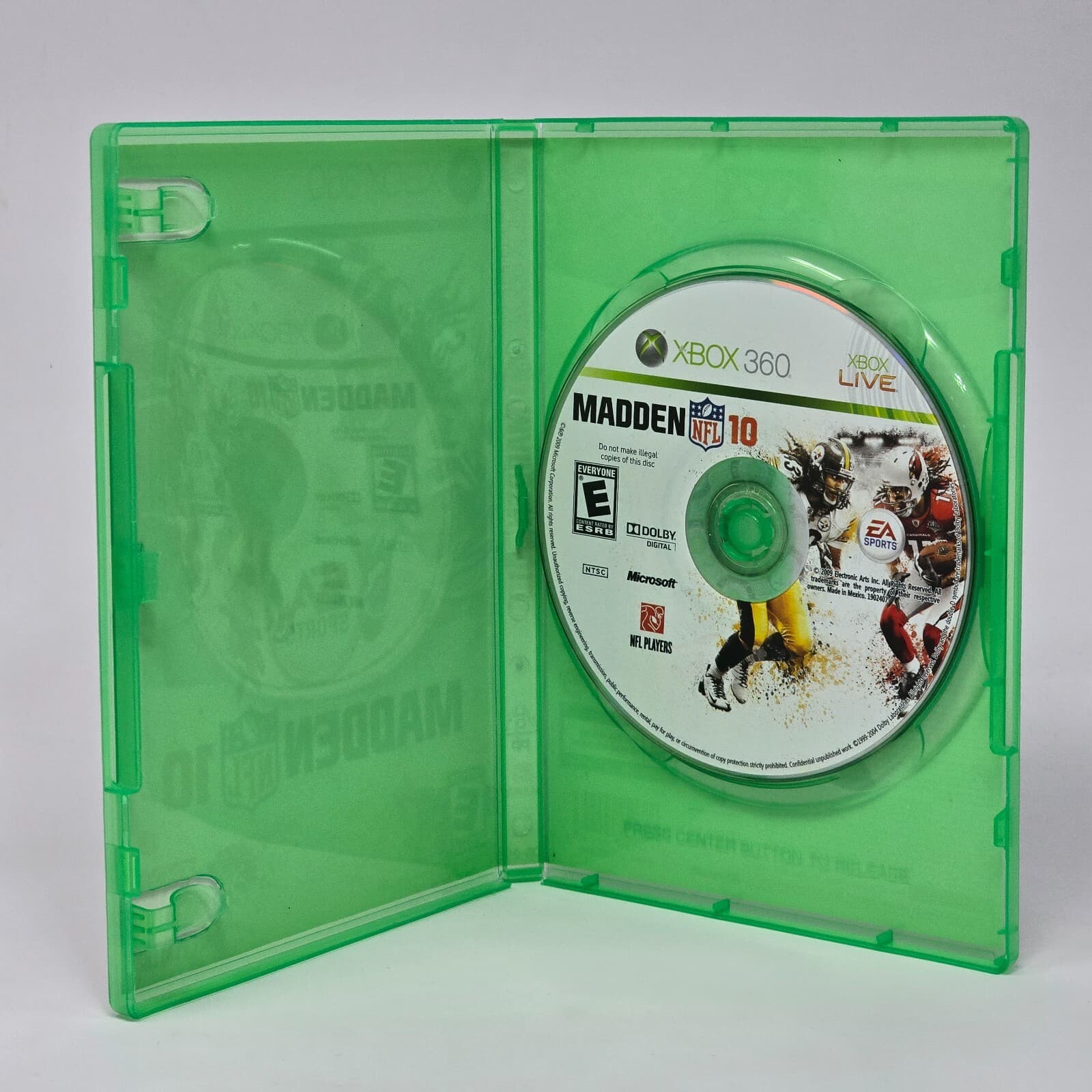 Madden NFL 10 (Xbox 360) Case & Disc TESTED - Thumbnail 2