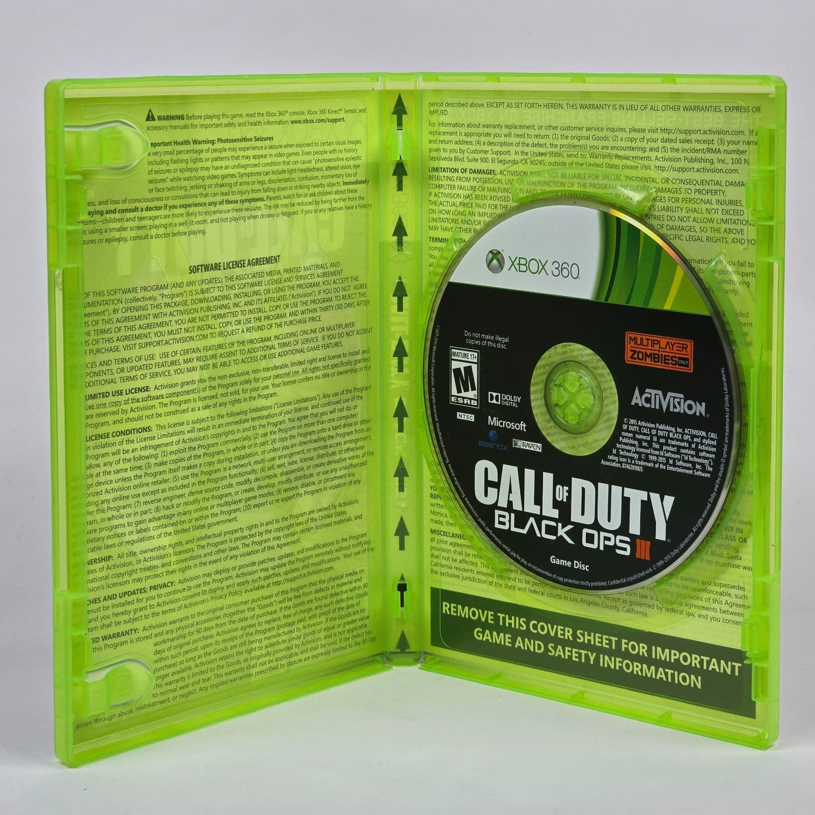 Call of Duty: Black Ops III 3 Multiplayer Zombies Only (Xbox 360) CIB COMPLETE - Thumbnail 2