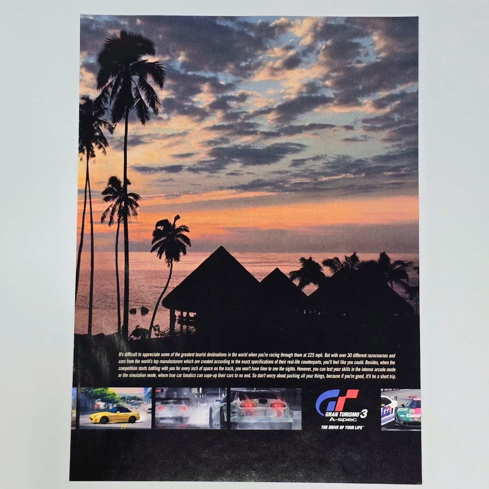 Gran Turismo 3 A-Spec PlayStation 2 PS2 Authentic Magazine Ad