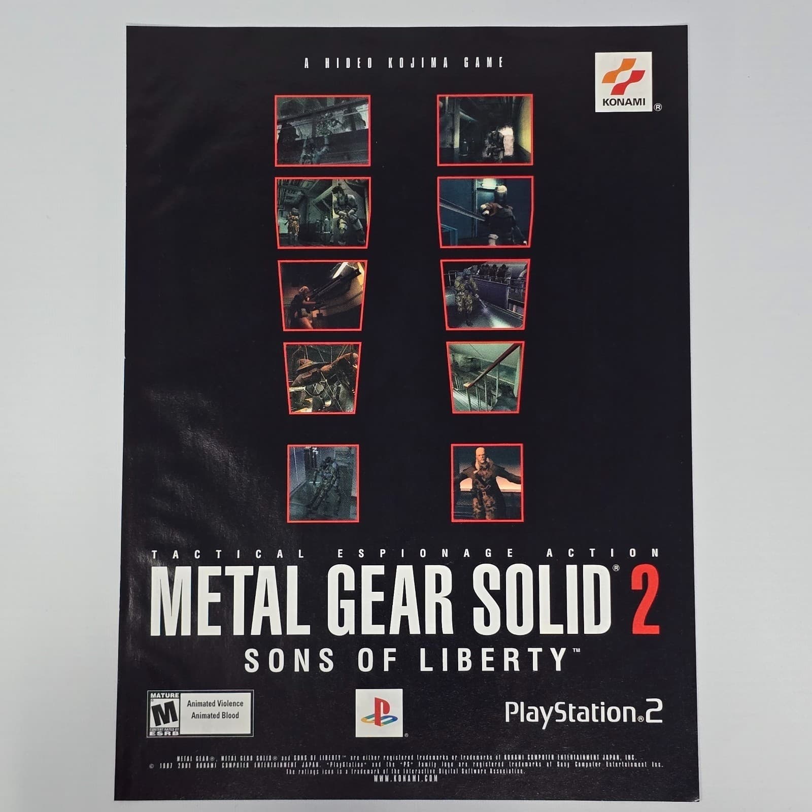 Metal Gear Solid 2 Sons Of Liberty PlayStation 2 PS2 Authentic Magazine Ad