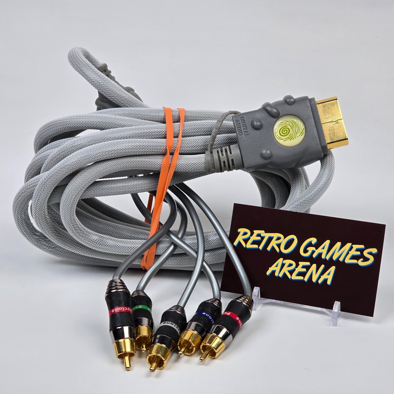 Original Xbox Psyclone Brand Component Optical HD AV Silver Cable Cord TESTED