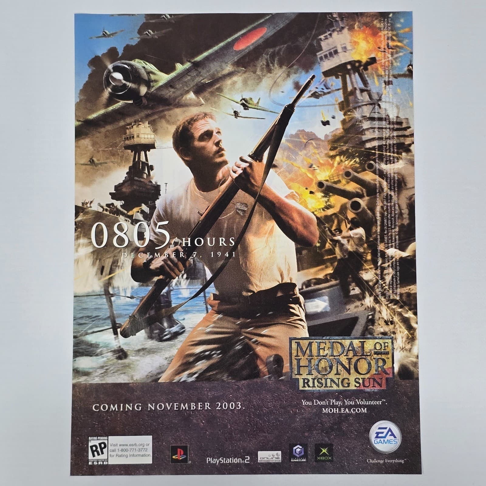 Medal Of Honor Rising Sun Xbox PS2 GameCube Authentic Magazine Ad
