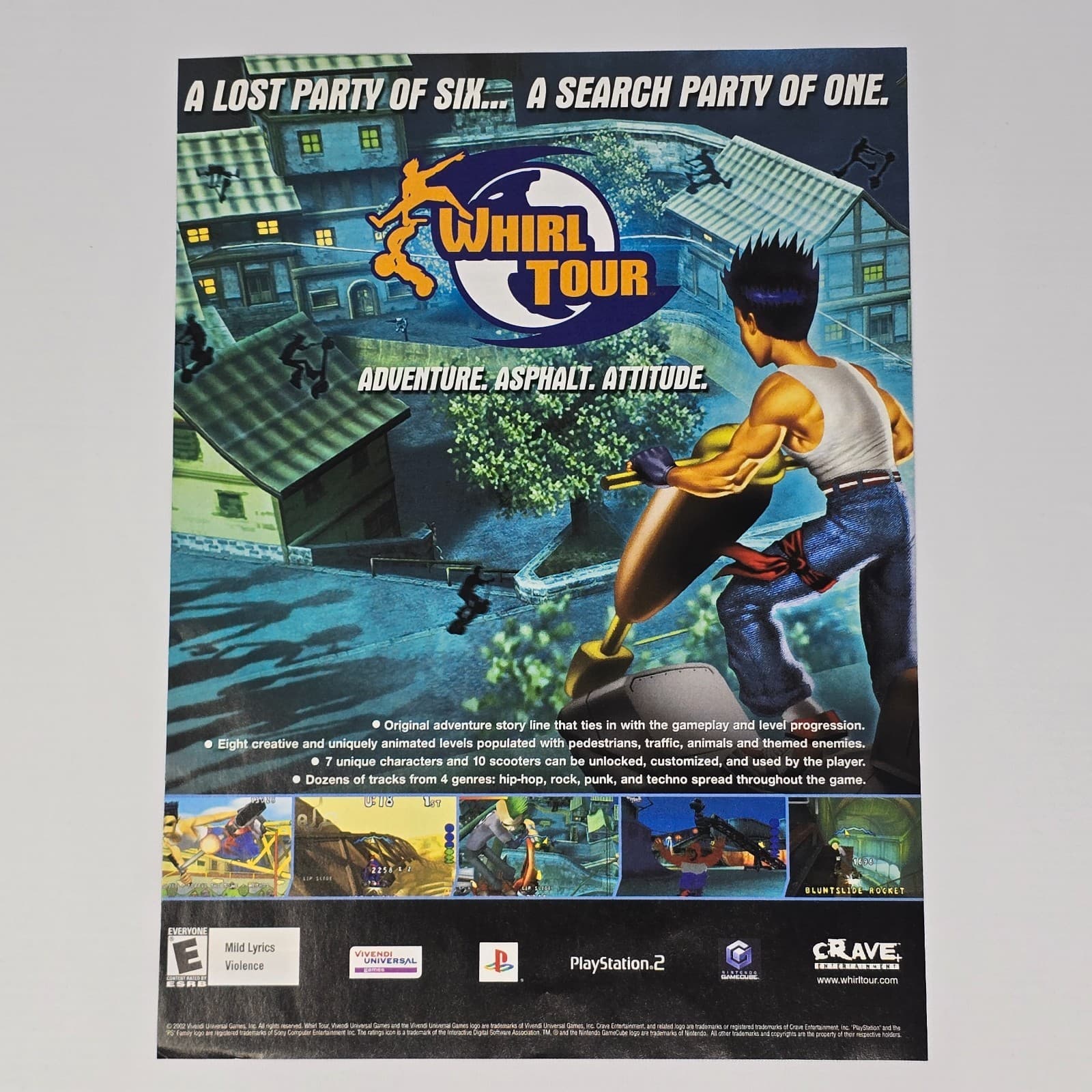Whirl Tour PlayStation 2 PS2 Nintendo GameCube Search Print Ad/Poster