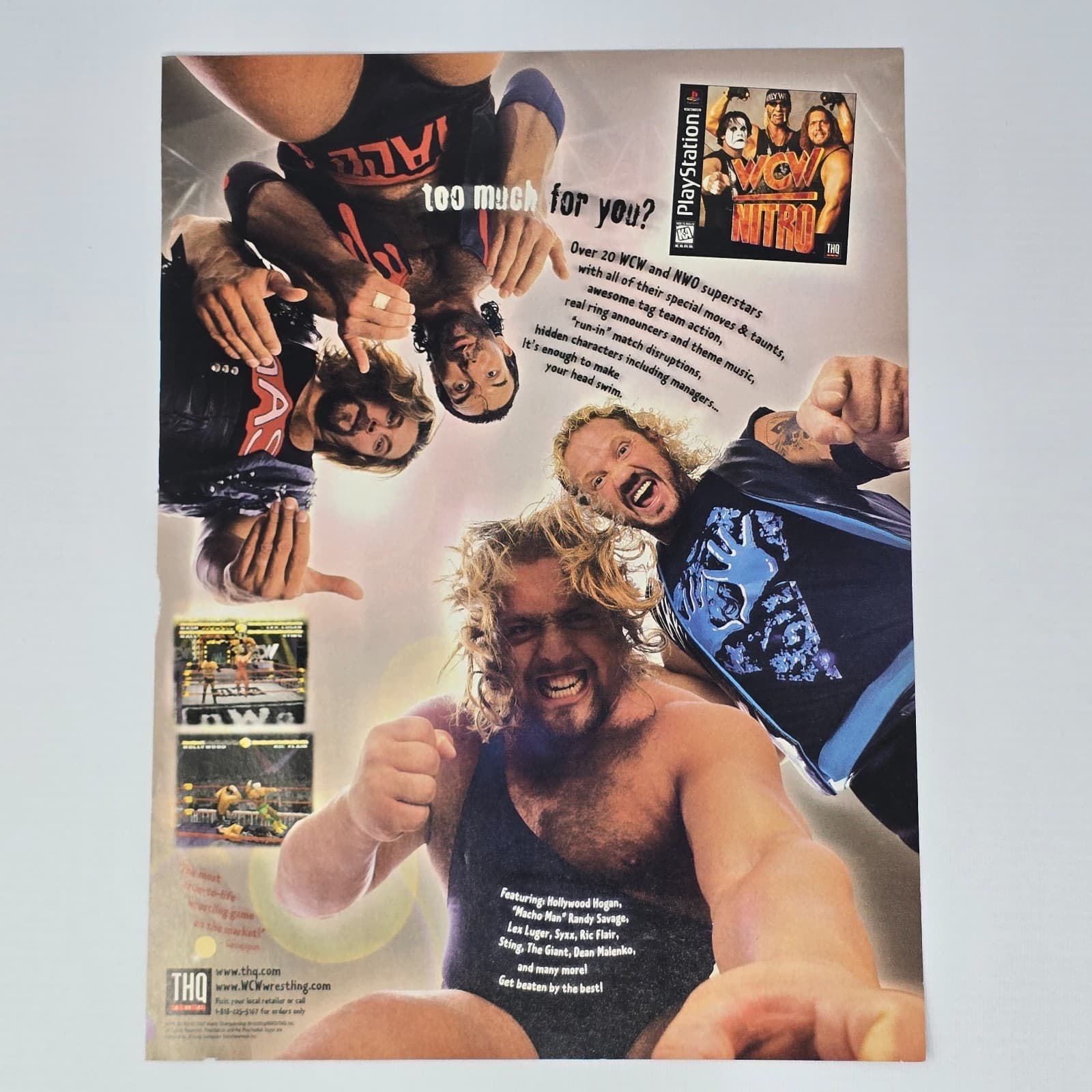 WCW Nitro Nintendo 64 N64 Superstars Print Ad/Poster