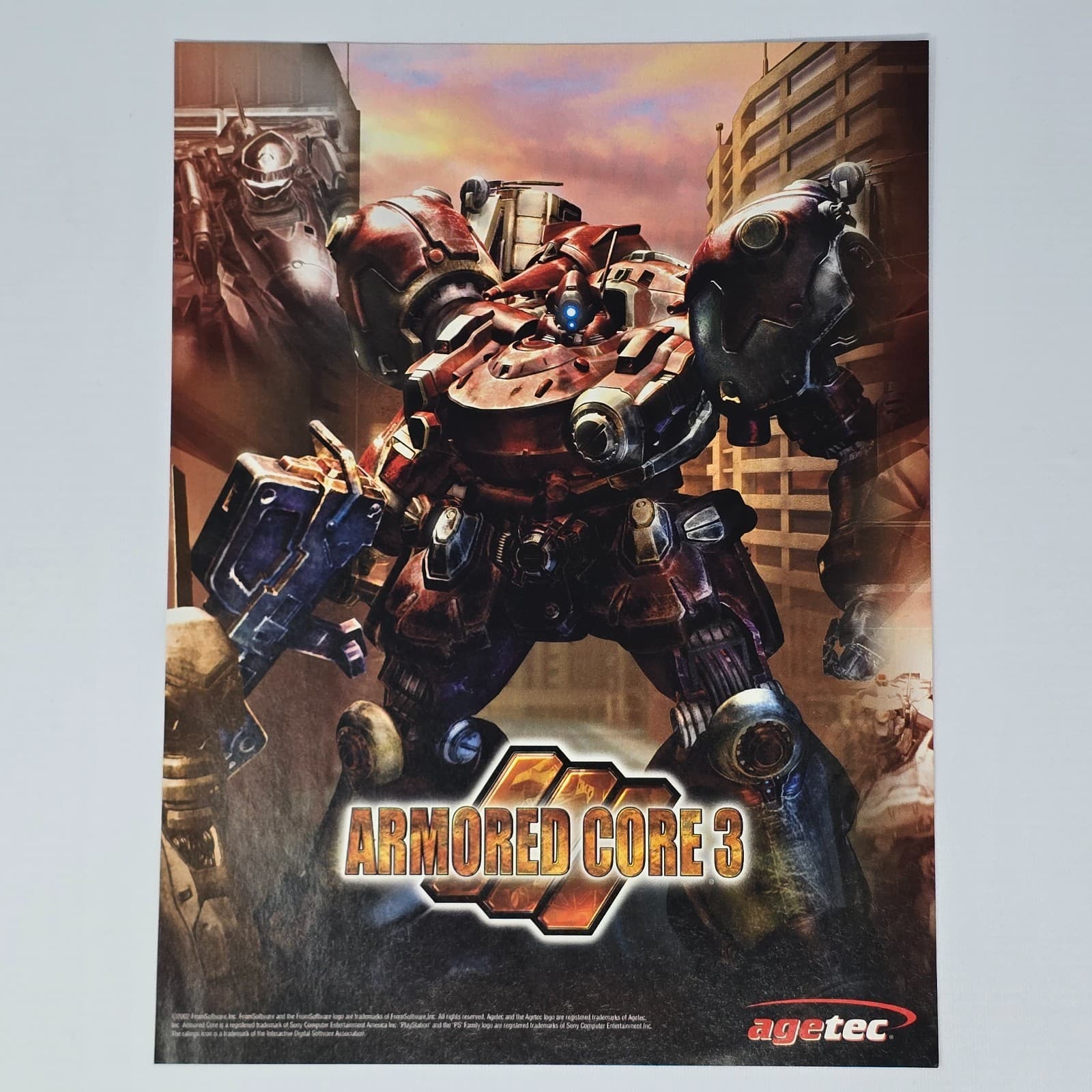 Armored Core 3 PlayStation 2 PS2 Agetec Print Ad/Poster