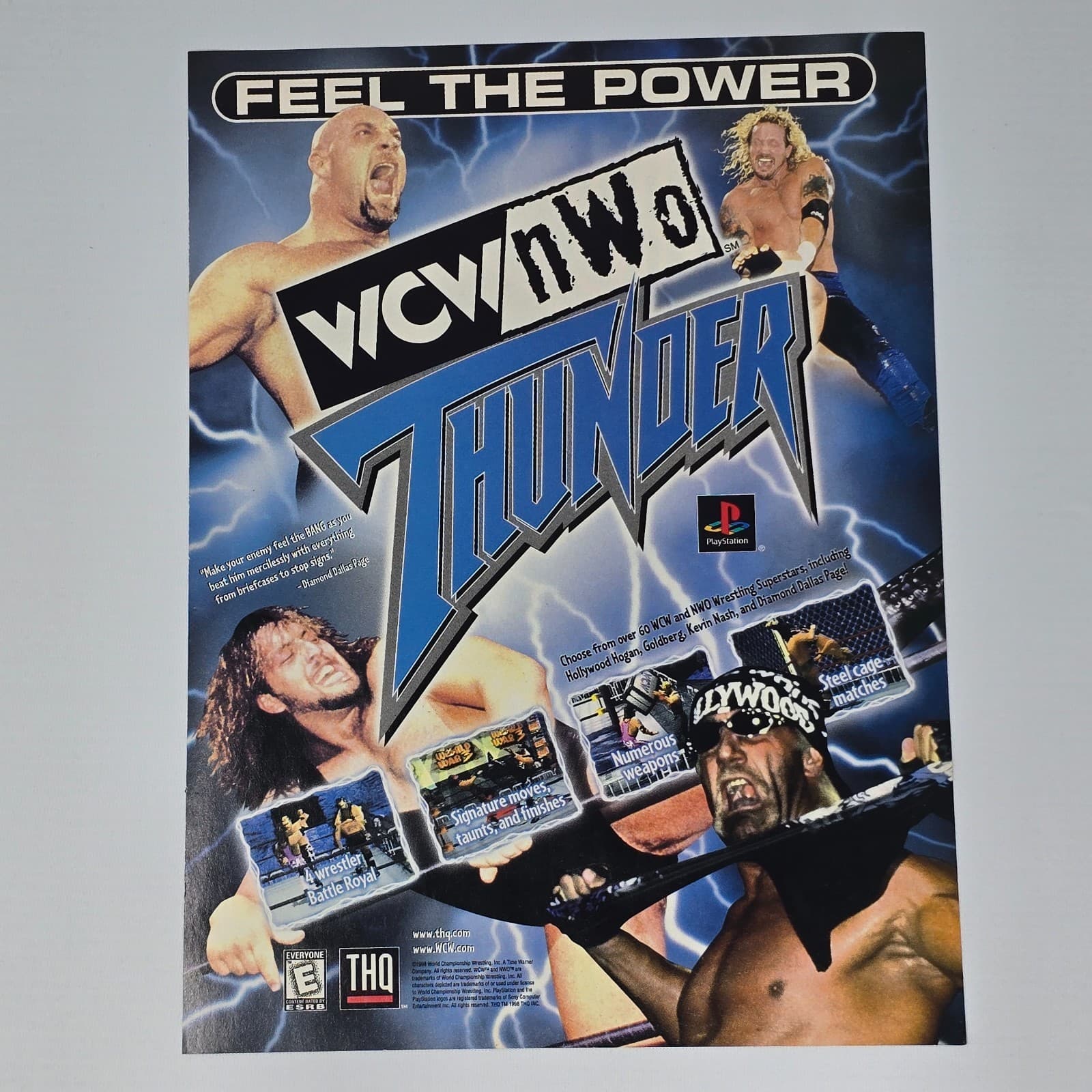 WCW NWO Thunder PlayStation 1 PS1 Power Print Ad/Poster