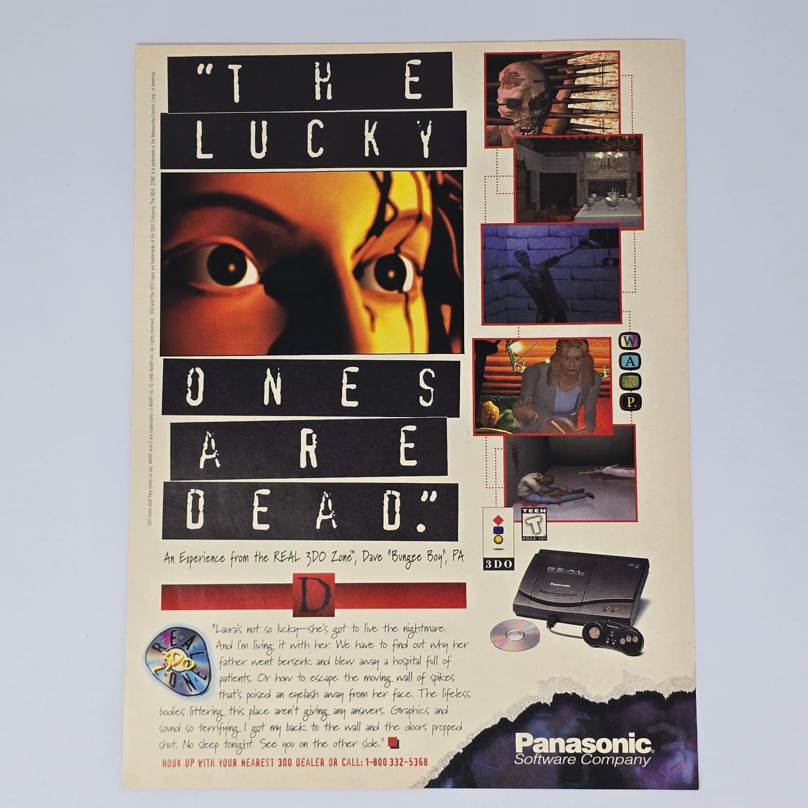 WARP Panasonic 3DO Dead Print Ad/Poster