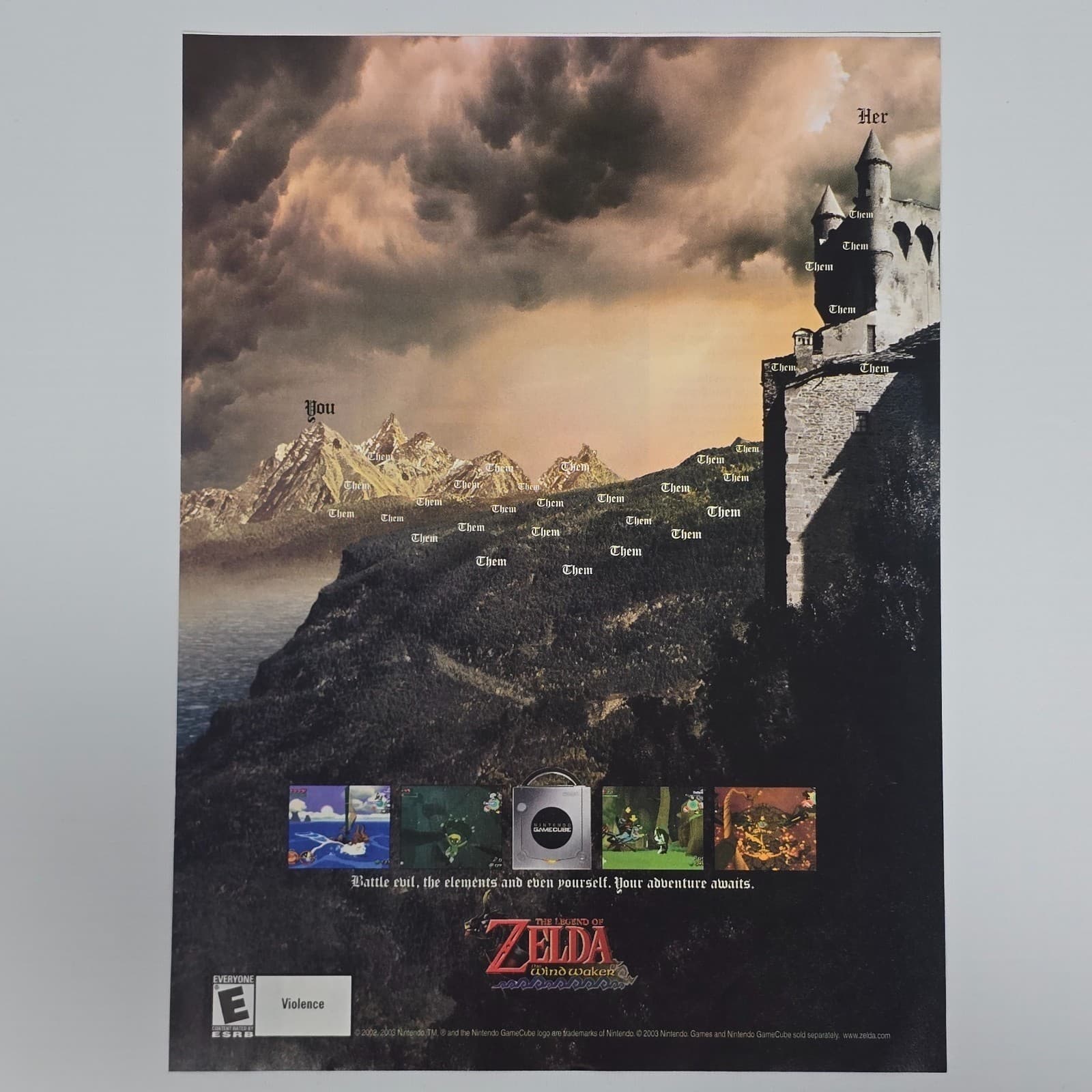 Legend Of Zelda The Wind Waker GameCube Authentic Magazine Ad