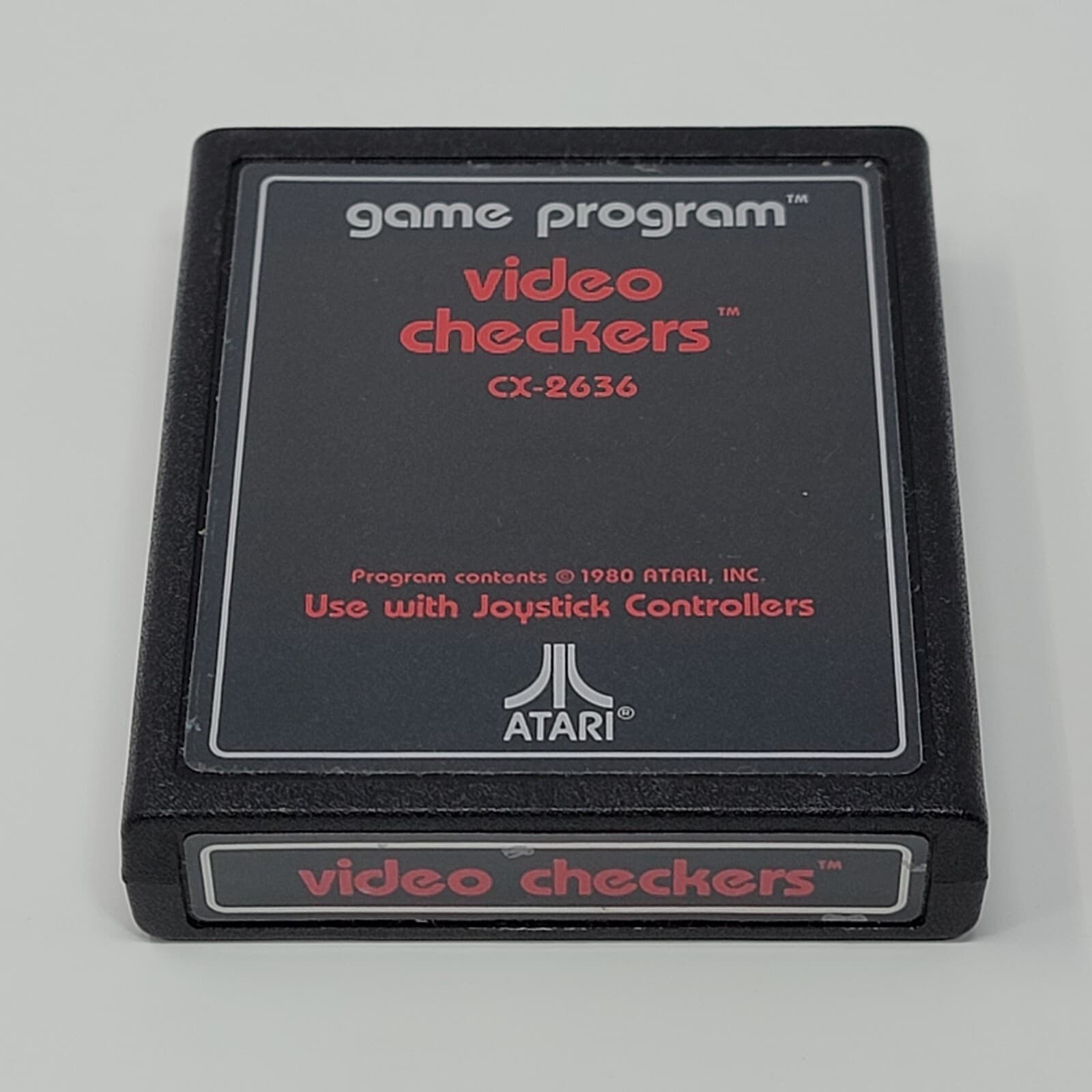 Video Checkers (Atari 2600) Text Label CLEANED & TESTED