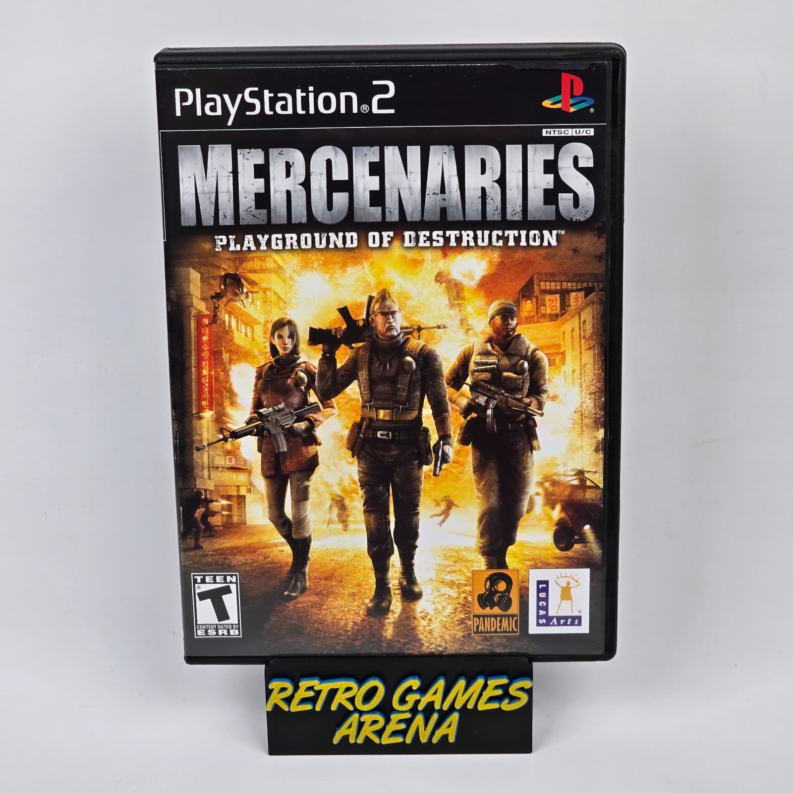 Mercenaries: Playground of Destruction (PlayStation 2 PS2) Blk Lbl CIB COMPLETE