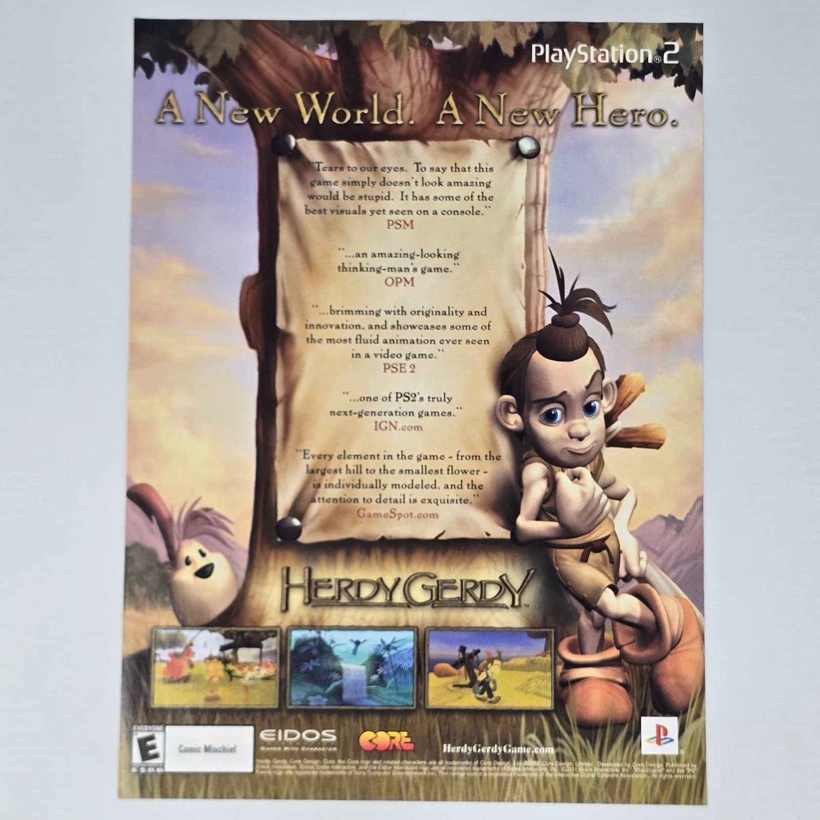 Herdy Gerdy PlayStation 2 PS2 Authentic Magazine Ad