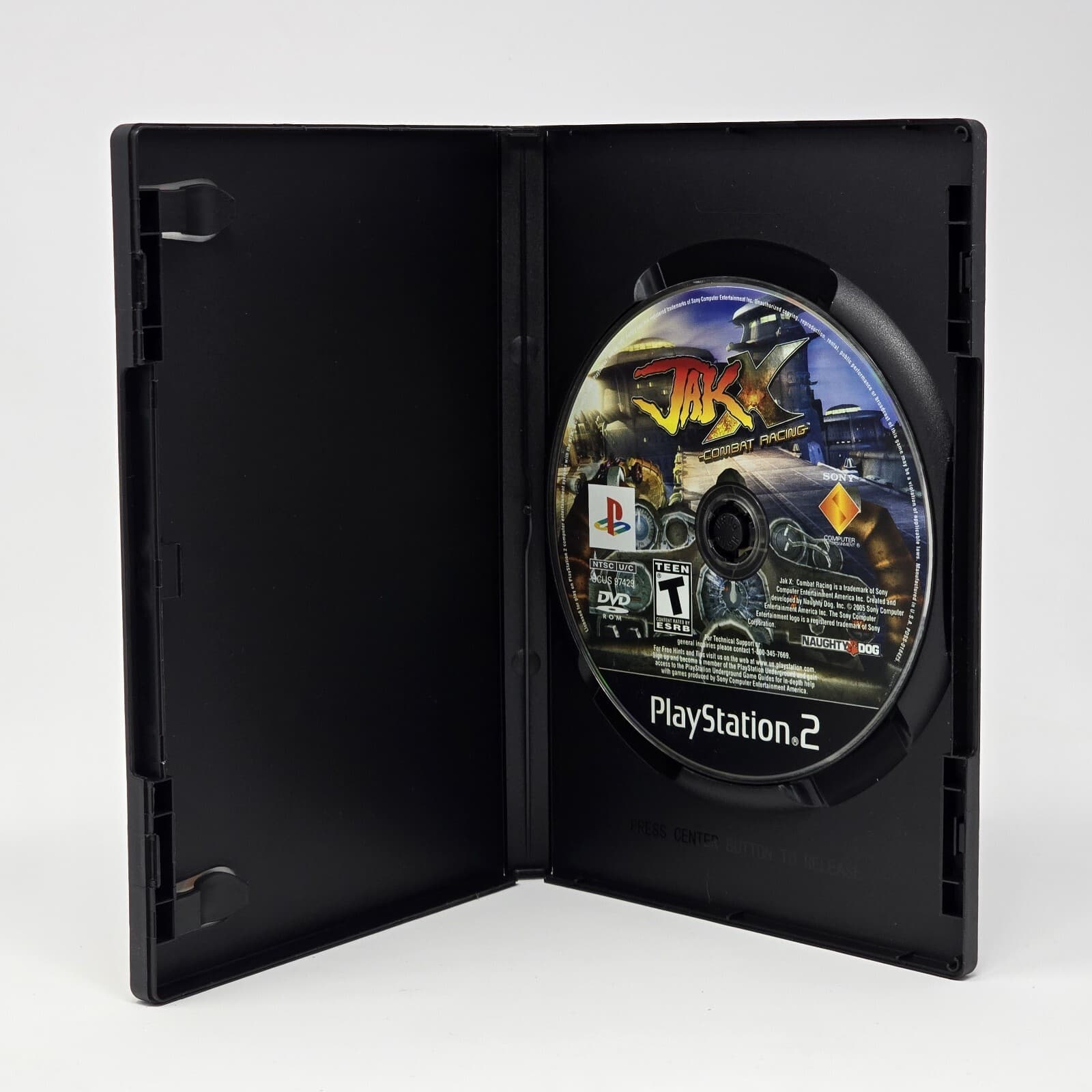 Jak X: Combat Racing (PlayStation 2 PS2) Black Label Case & Disc TESTED - Thumbnail 2