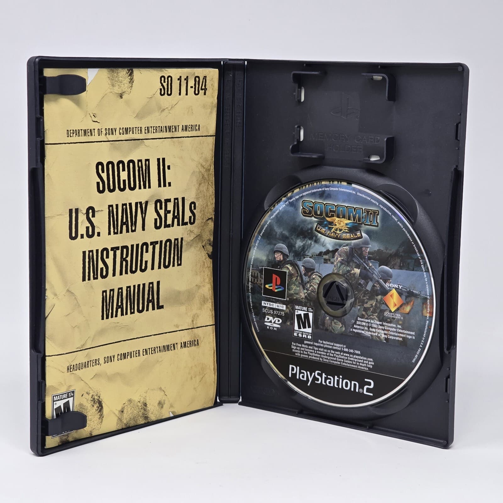 SOCOM II 2 U.S. Navy SEALs (PlayStation 2 PS2) Black Label CIB COMPLETE & TESTED - Thumbnail 2
