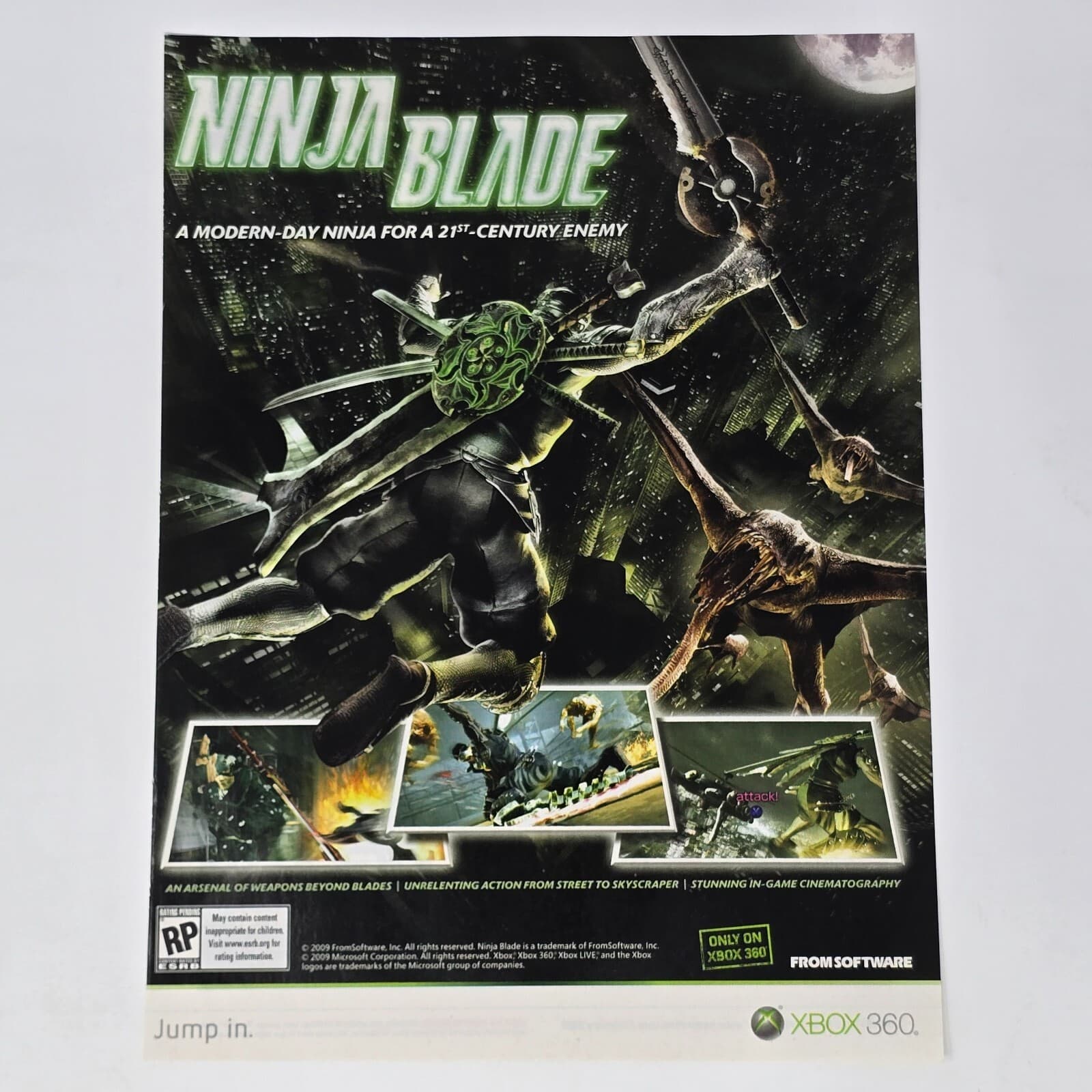 Ninja Blade Microsoft Xbox 360 21st Century Print Ad/Poster Promo Art