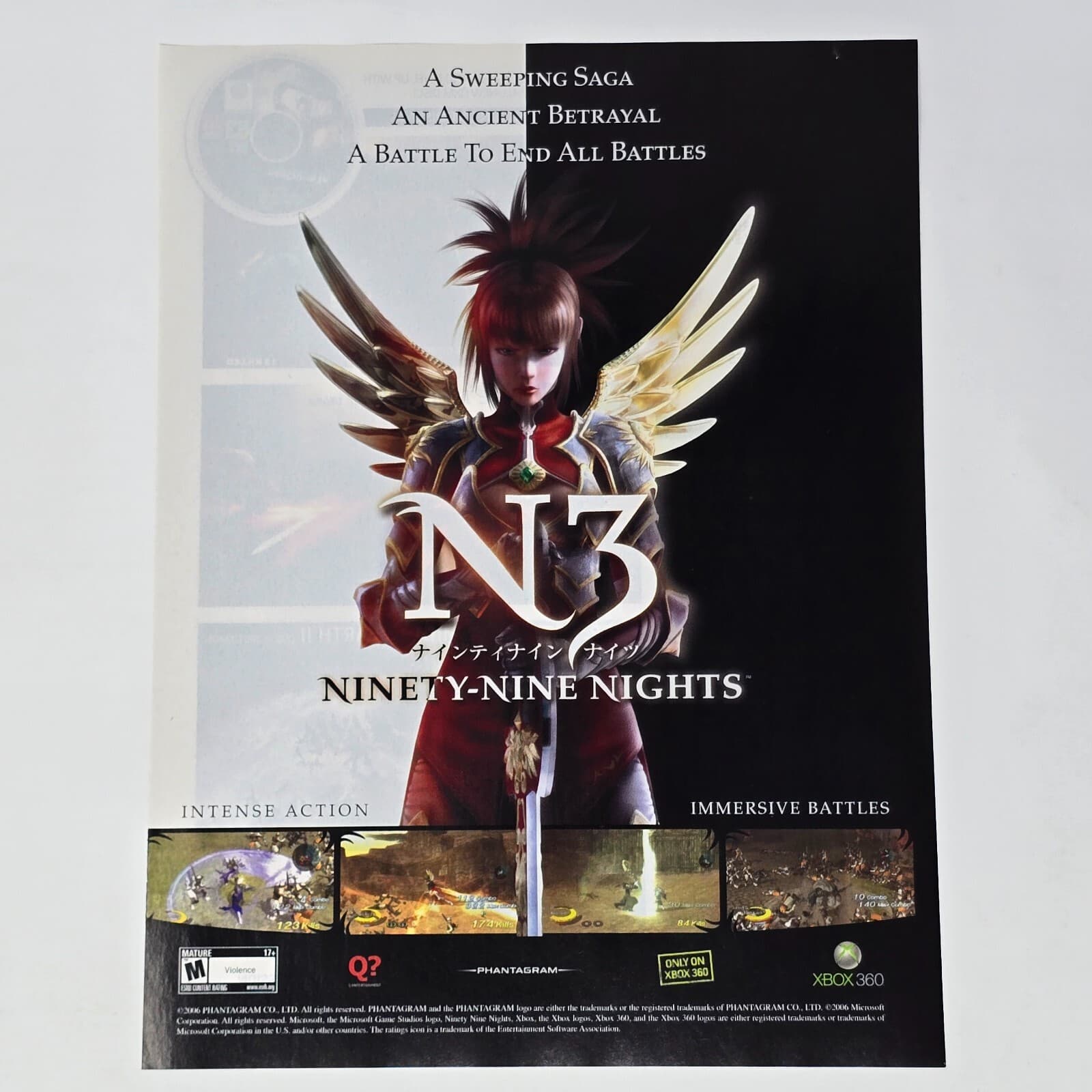 Ninety-Nine Nights N3 Xbox 360 Saga Print Ad/Poster Promo Art