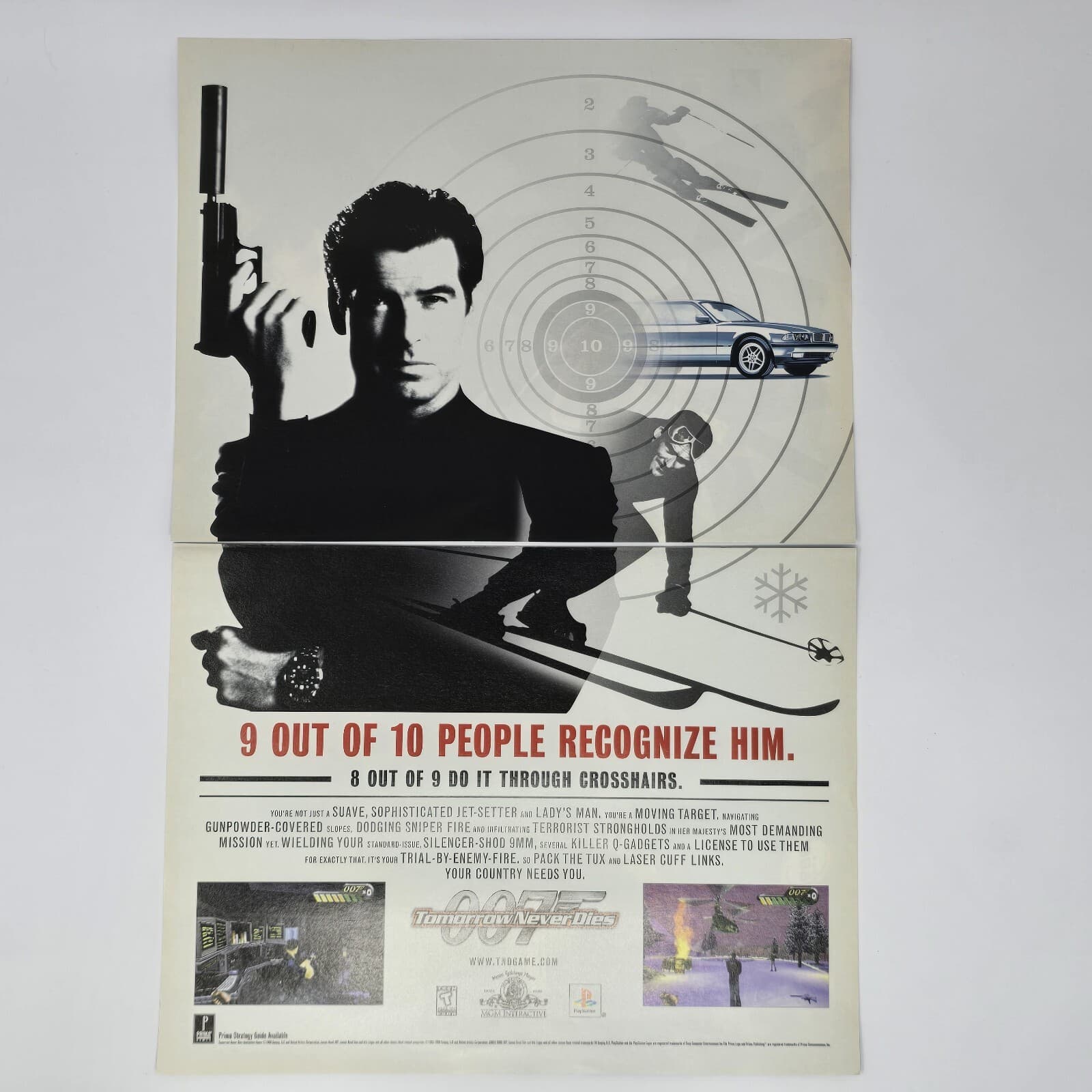 007 Tomorrow Never Dies James Bond PS1 Crosshairs Print Ad/Poster Official Promo