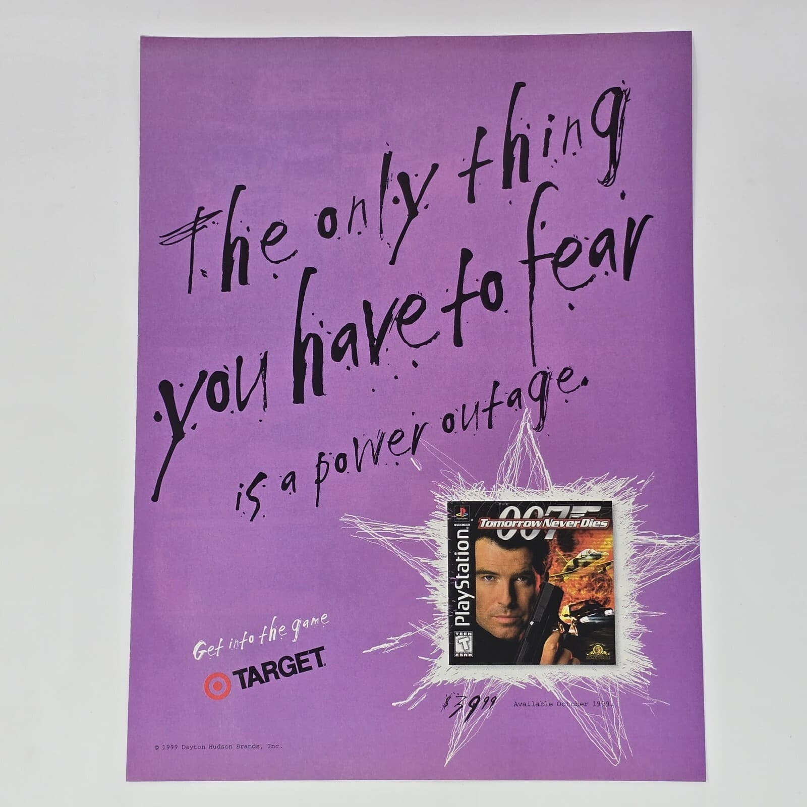 007 Tomorrow Never Dies James Bond PS1 Target Print Ad/Poster Official Promo Art