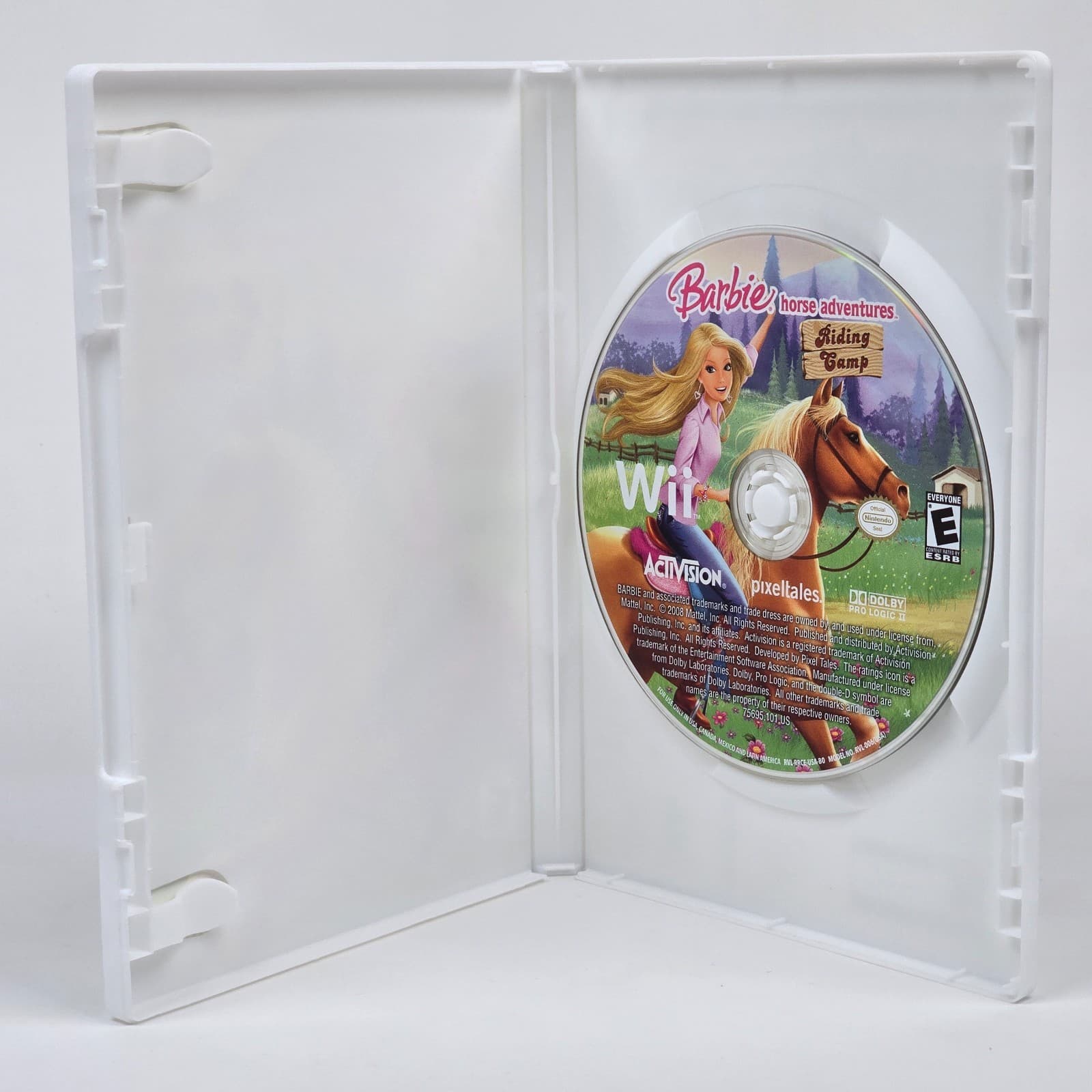 Barbie Horse Adventures: Riding Camp (Nintendo Wii) Case & Disc - Thumbnail 2