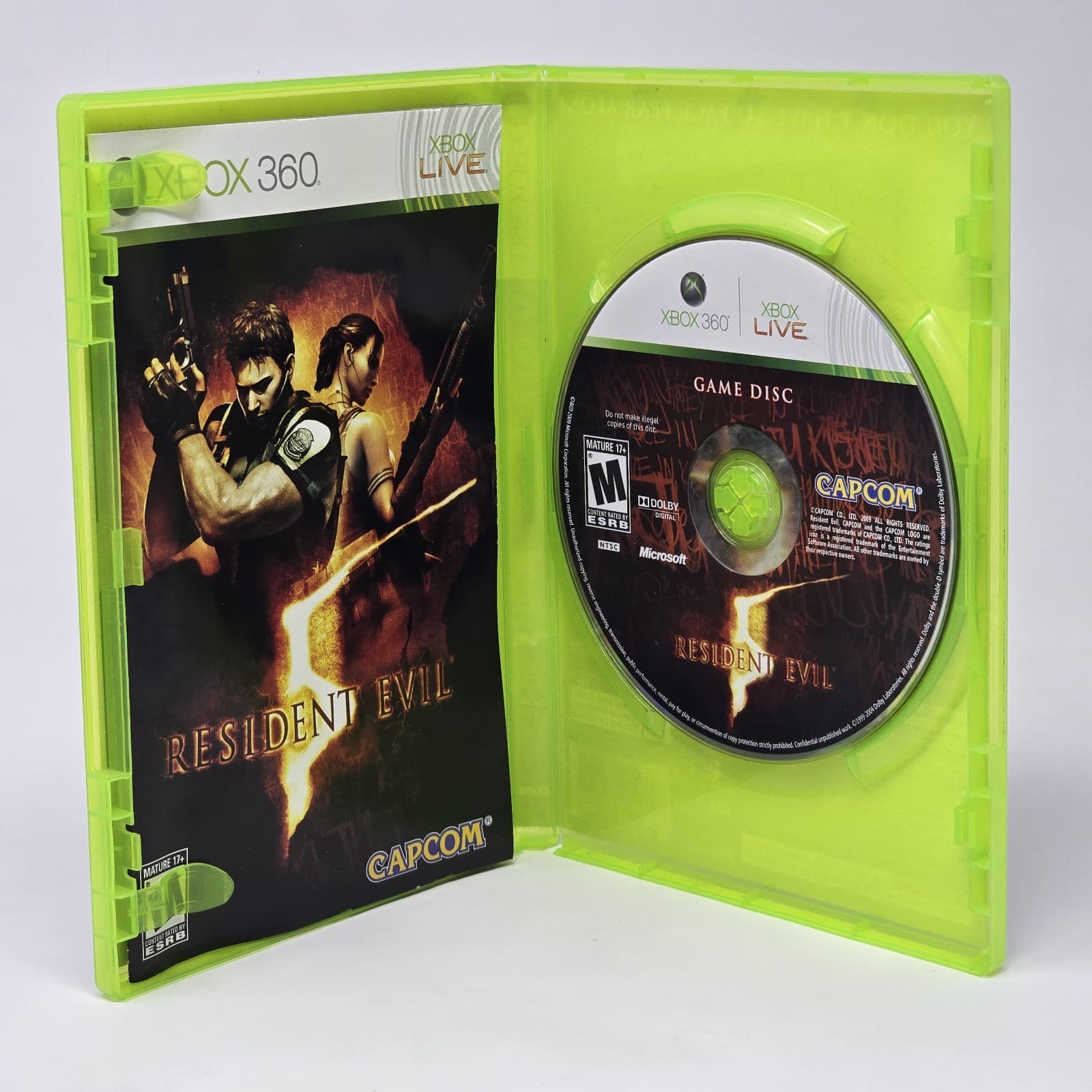 Resident Evil 5 (Xbox 360) White Label CIB COMPLETE & TESTED - Thumbnail 2