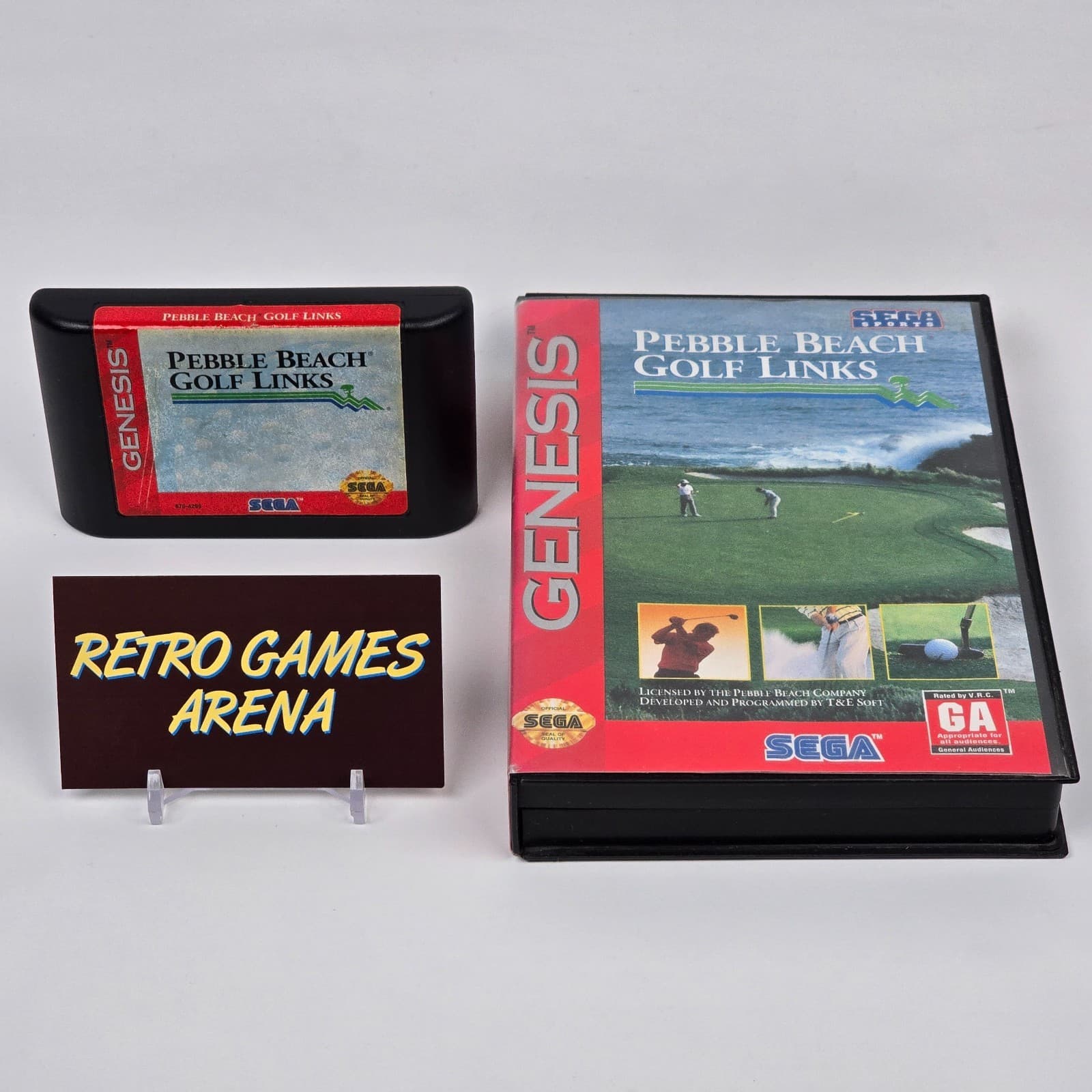 Pebble Beach Golf Links (Sega Genesis) Case & Cartridge