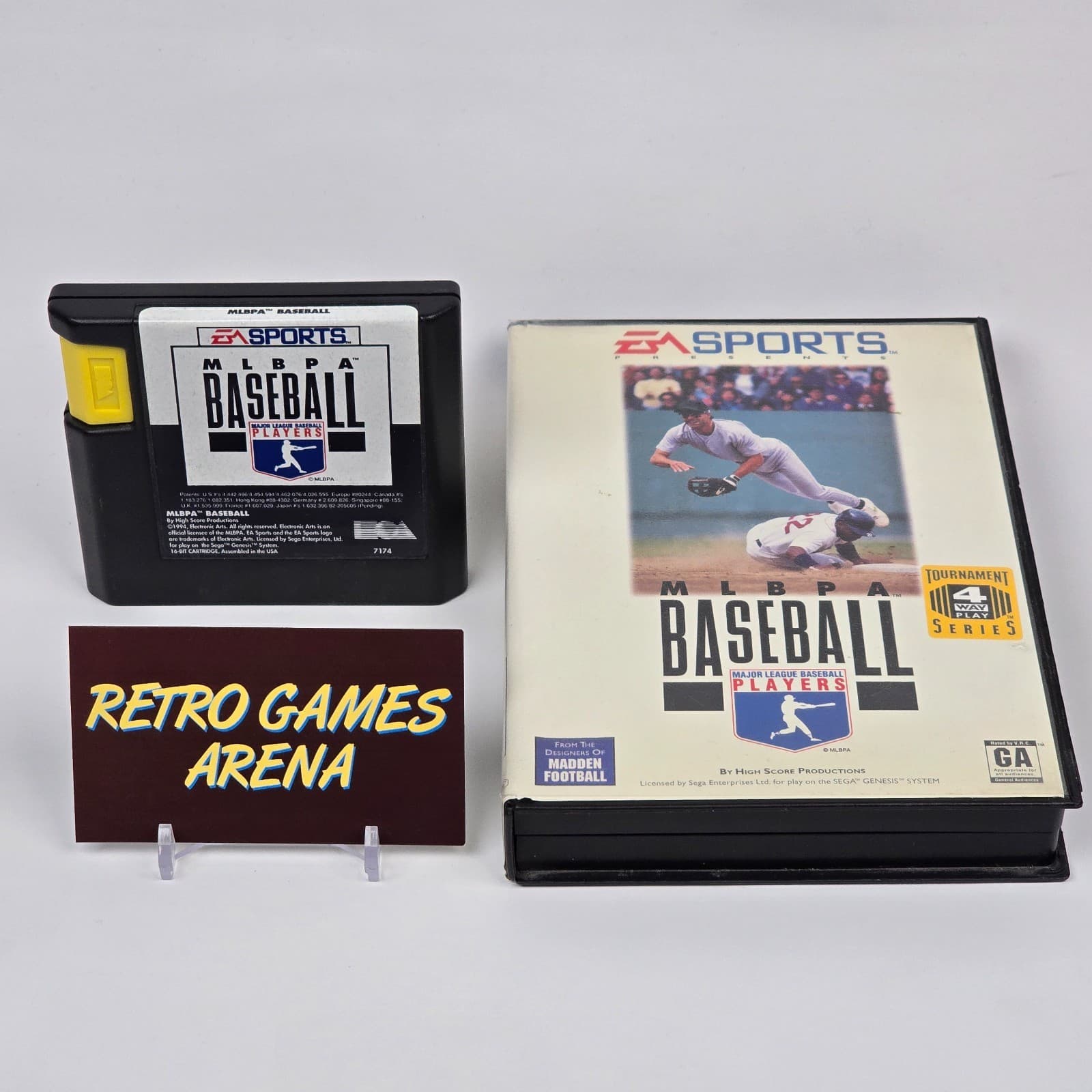 MLBPA Baseball (Sega Genesis) Case & Cartridge