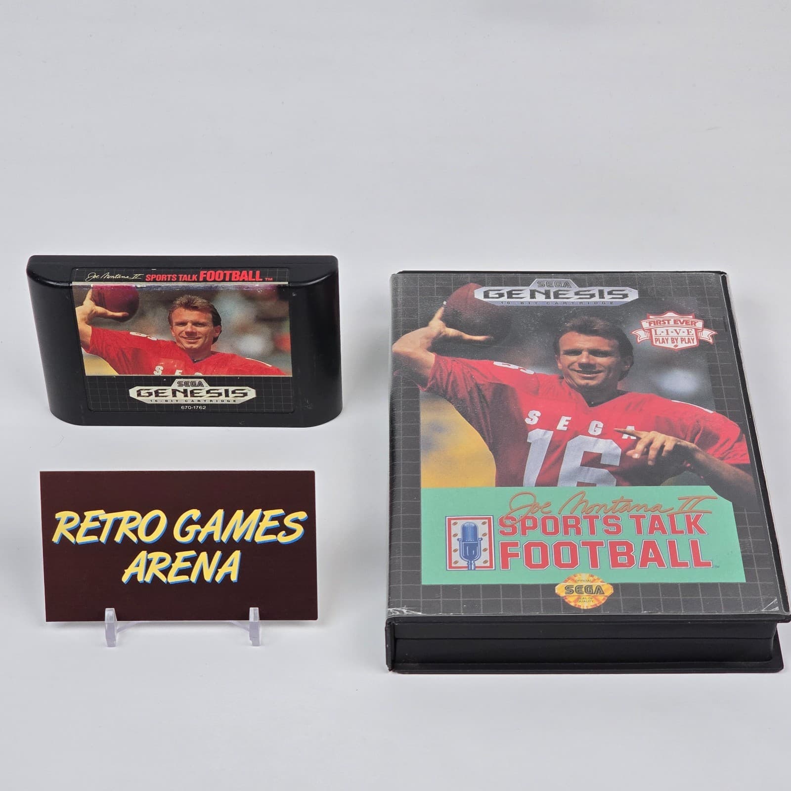 Joe Montana II 2 Sports Talk Football (Sega Genesis) Case & Cartridge