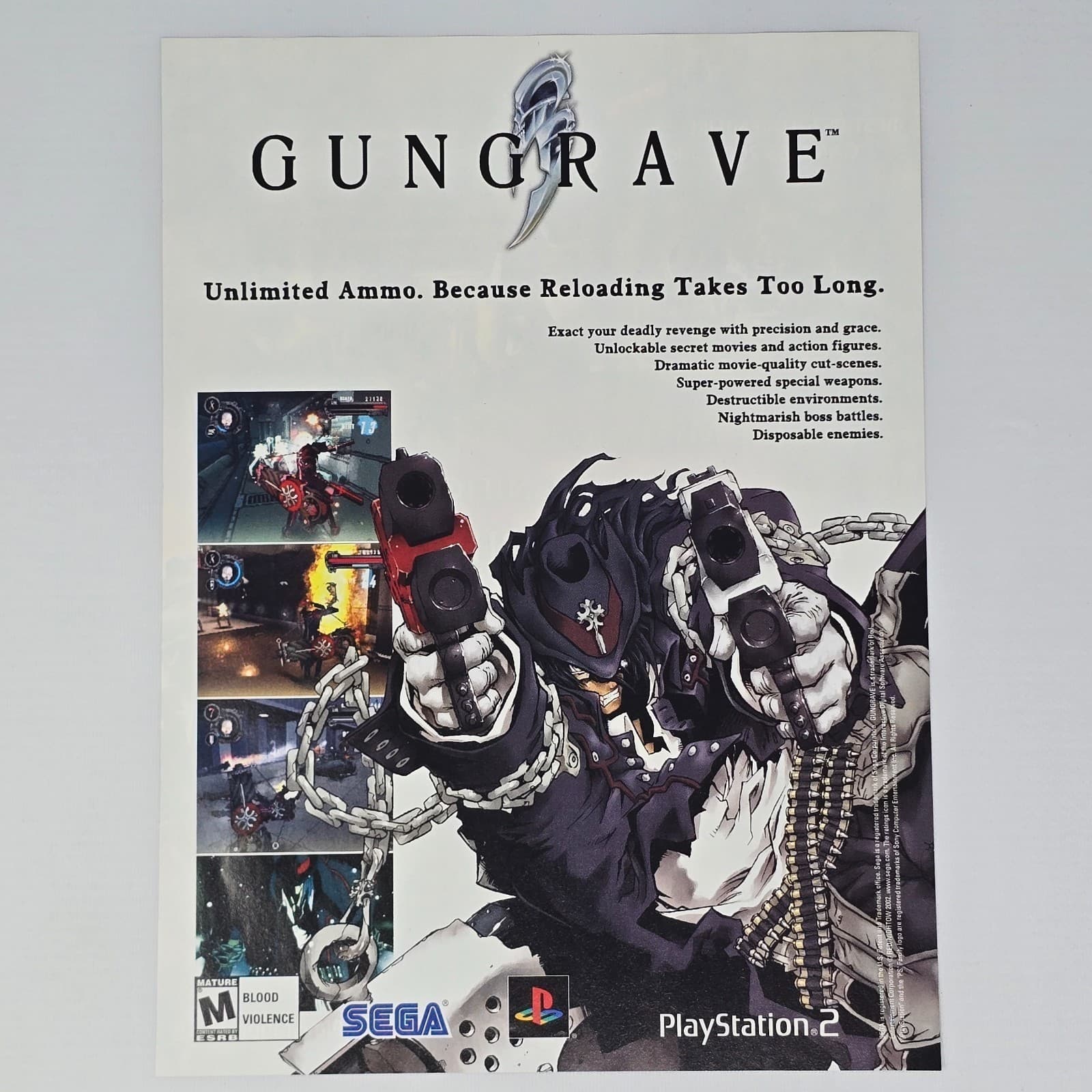 Gun Grave PlayStation 2 PS2 Authentic Magazine Ad