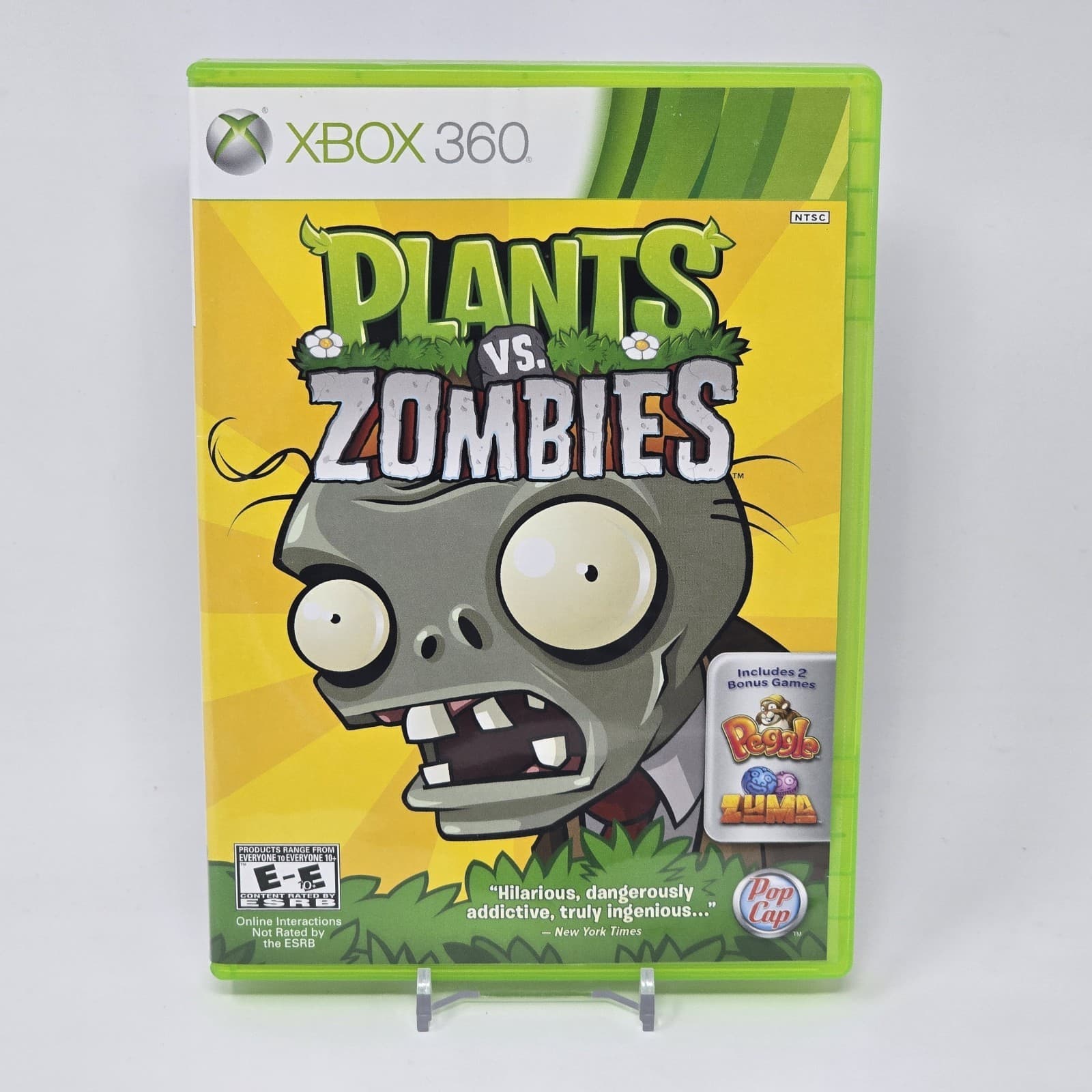 Plants vs. Zombies + Peggle + Zuma (Xbox 360) Case & Disc TESTED