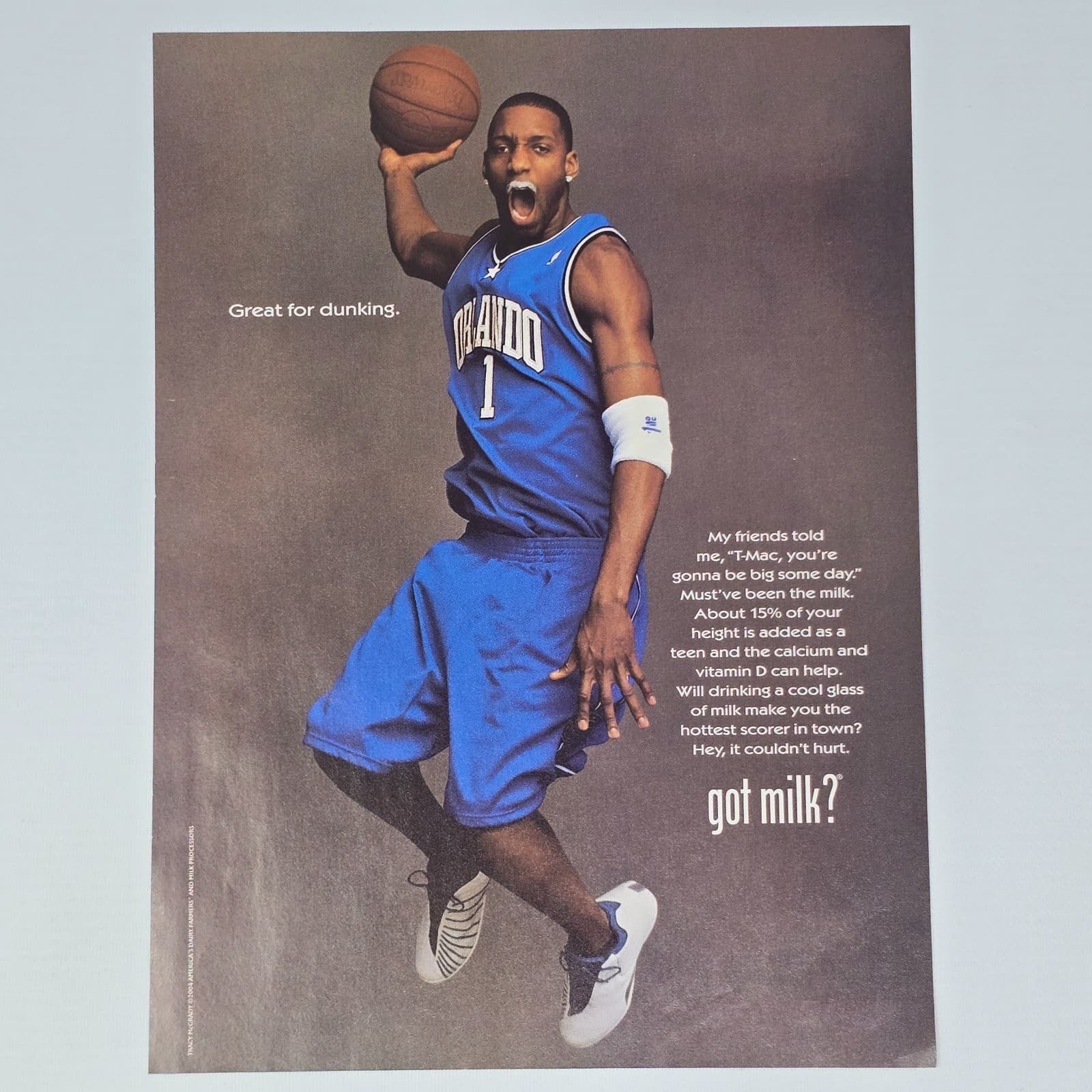 Got Milk T-Mac Authentic Magazine Ad